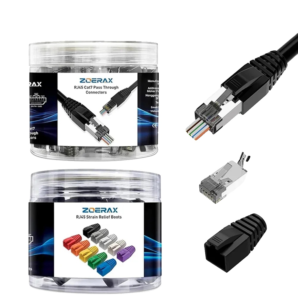 Netzwerkanschluss, Geschirmtes Design, Hochgeschwindigkeitsleistung, Schwarz 50pcs