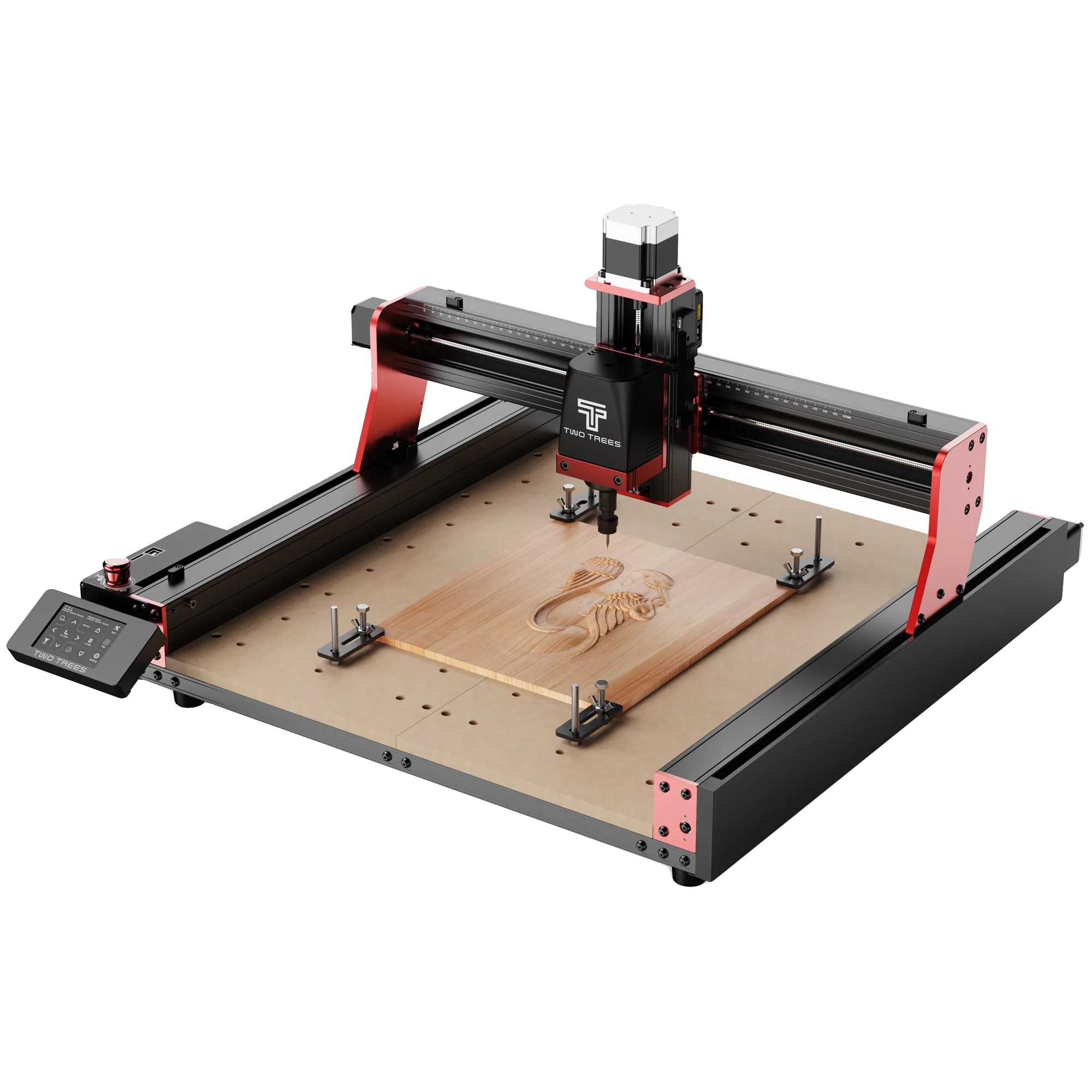 Cnc Router Gravur Schneidemaschine, 460mm X 460mm X 80mm, 80w Und 500w Spindeln, Bis Zu 12000 U/min, 0,05mm Genauigkeit, Unterstützt Wifi- Und