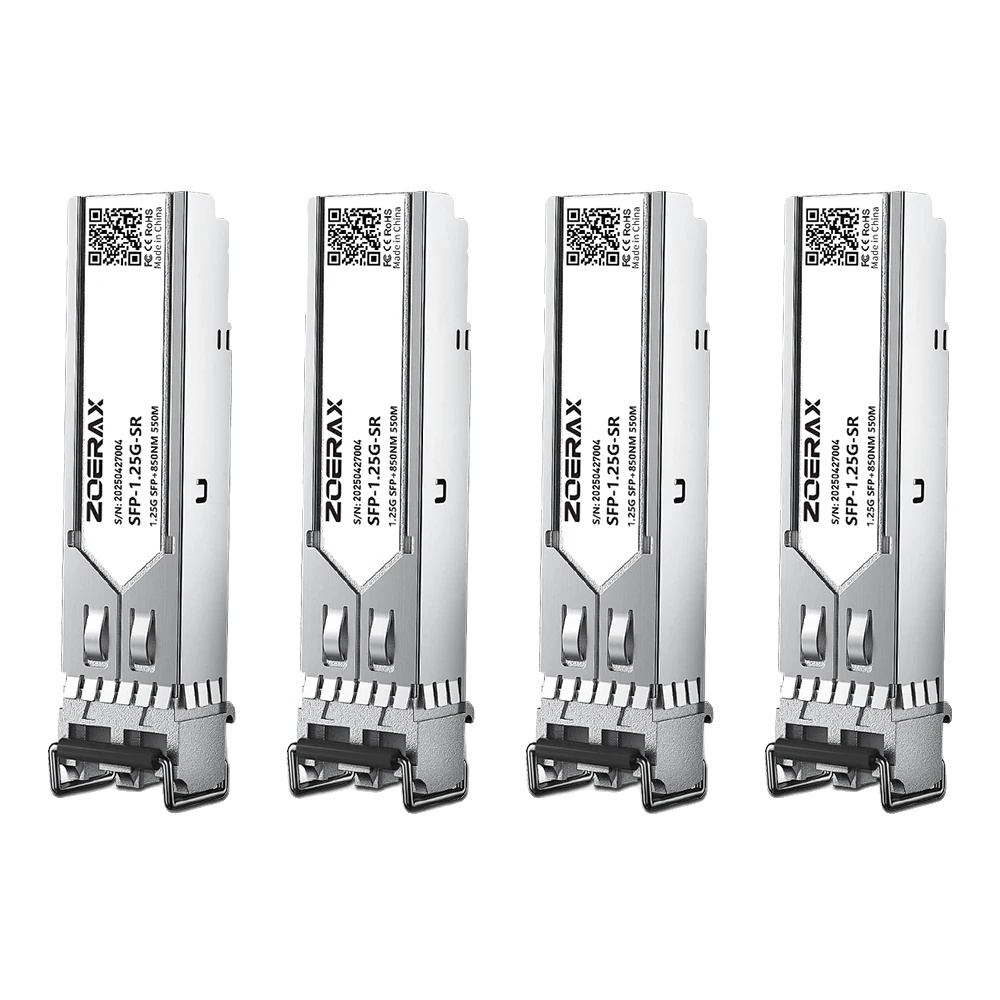 Transceiver-modul, Multimode-faser, Plug-and-play, 4stk 1,25g