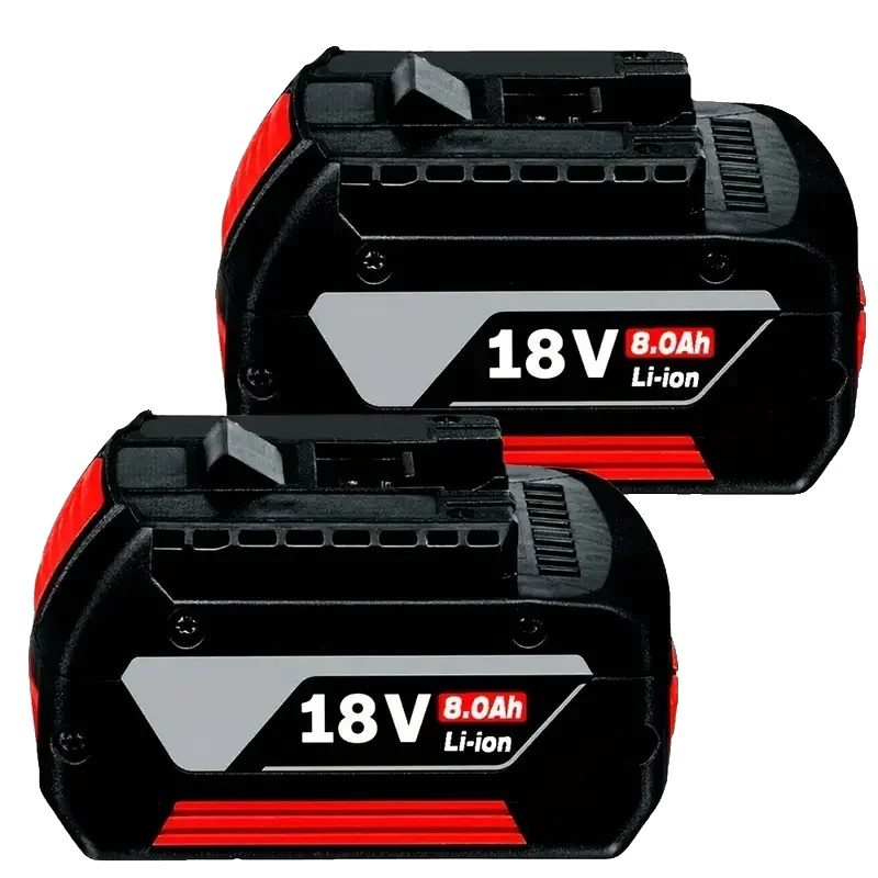 Wiederaufladbare Batterie, 8000 Mah Kapazität, Kompatibel Mit Verschiedenen Modellen, 2 Stück Batterie 8,0 Ah, 18v