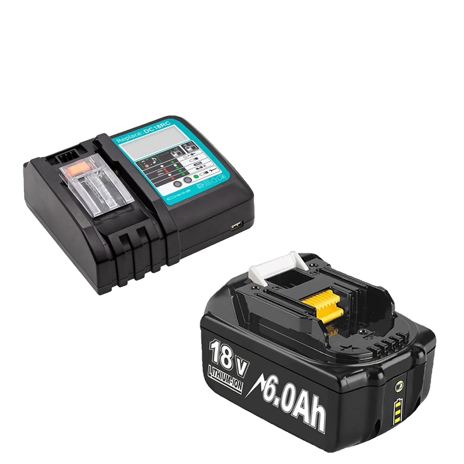 Bl1830 Ersatzbatterie, 6000mah Kapazität, 18v Spannung, 1 6.0ah 4a Ladegerät
