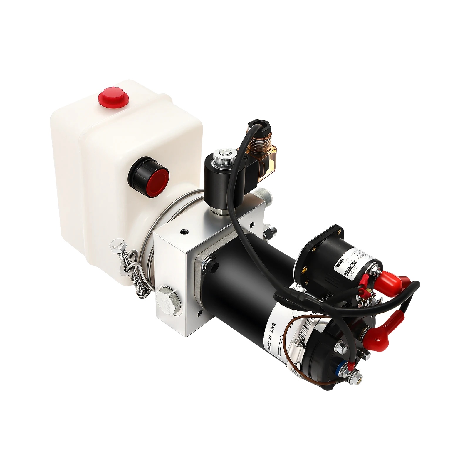 Hydraulikpumpe, Fernbedienung, Kompaktes Design, Weiß