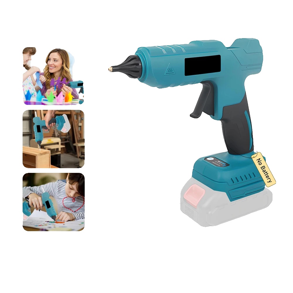Heißkleberpistole, 100 Watt, Erhitzt In 35 Sekunden, Akzeptiert 18v Batterien, Ce-zertifiziert, Ergonomisches Design