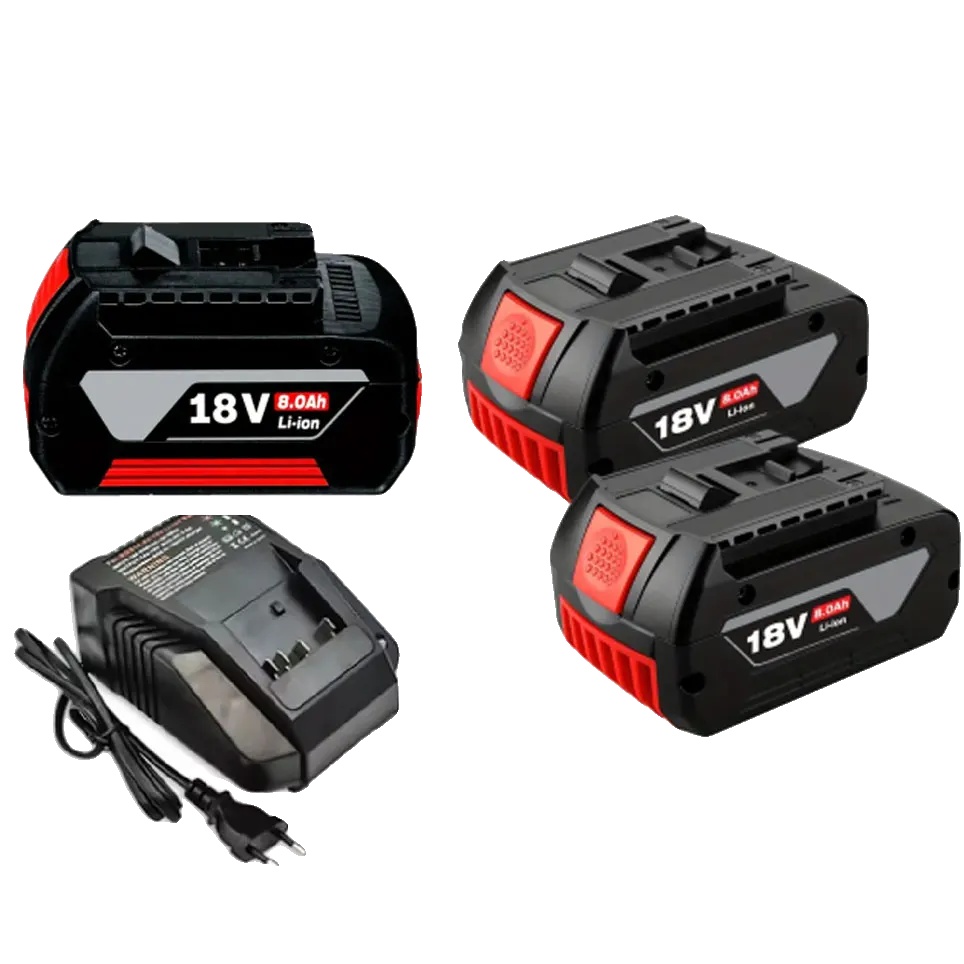Wiederaufladbare Batterie, 18v, 8000mah Kapazität, 8.0ahx3-ladegerätx1