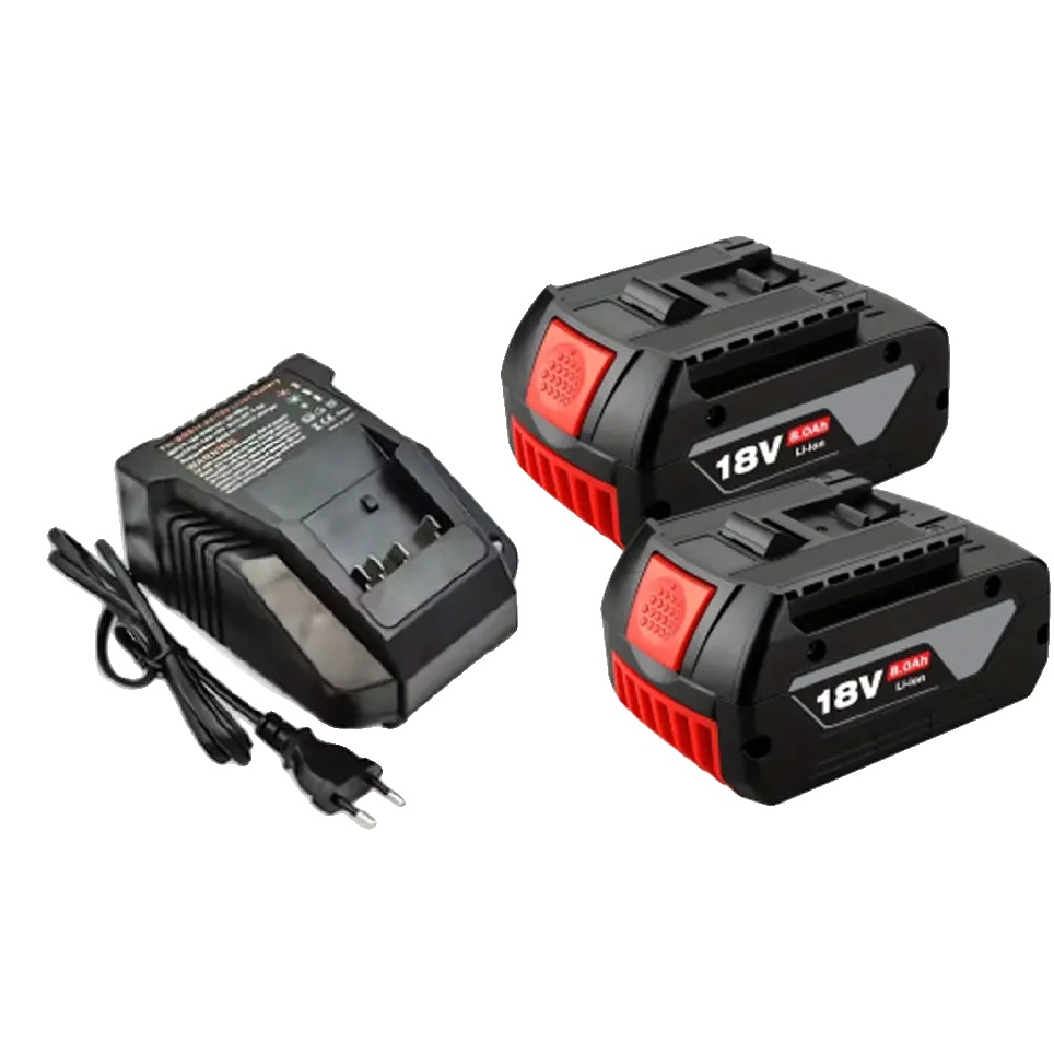 Wiederaufladbare Batterie, 18v, 8000mah Kapazität, 8.0ahx2-ladegerätx1