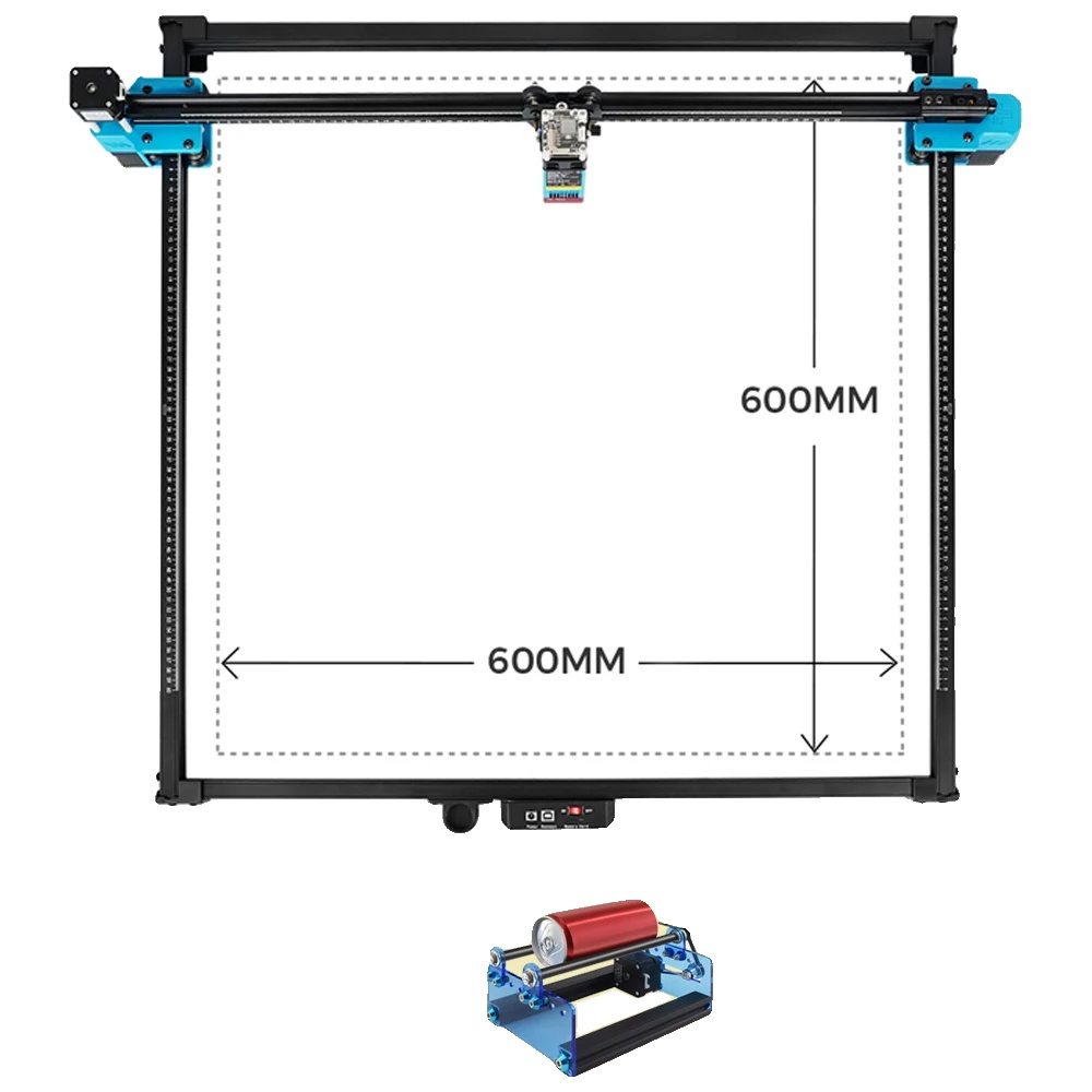 Cnc-lasermaschine, Hohe Präzision, 600x600mm, Vielseitige Schneidfähigkeit, Paket 4, 80w Tts-10, Eu