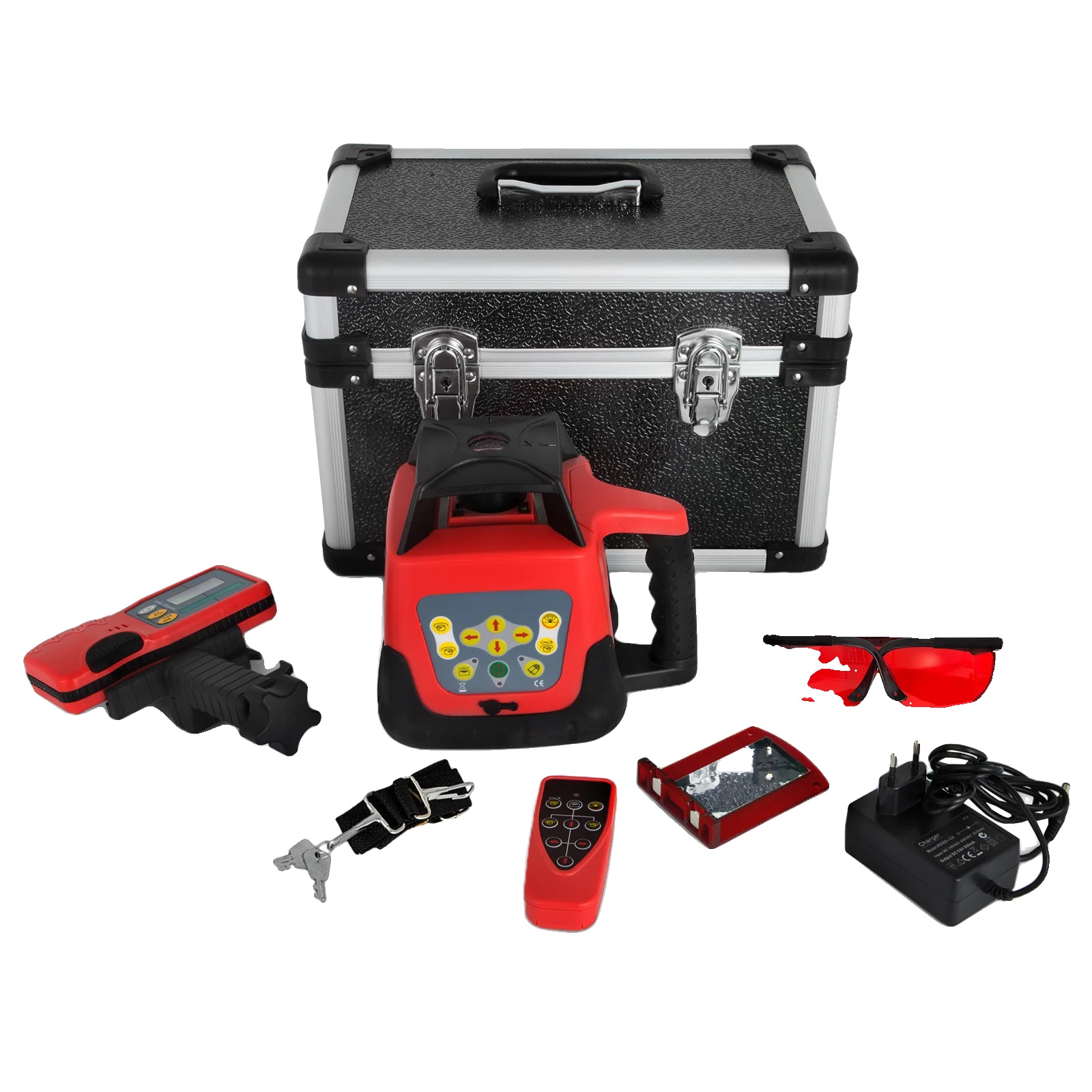 Rotationslaser, Hochpräzise Messung, Breite Scanfähigkeit, Rotes Strahlenset 1