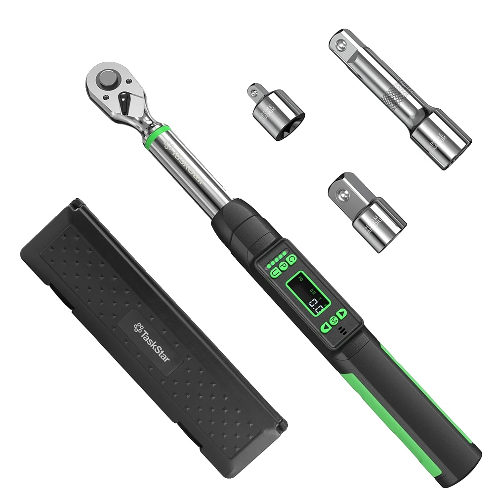 Digitale Drehmomentschlüssel, 220 N·m Maximaldrehmoment, 3/8 Zoll Antriebsgröße, ±2% Genauigkeit, Lcd-display, Spitzen- & Echtzeitmodi