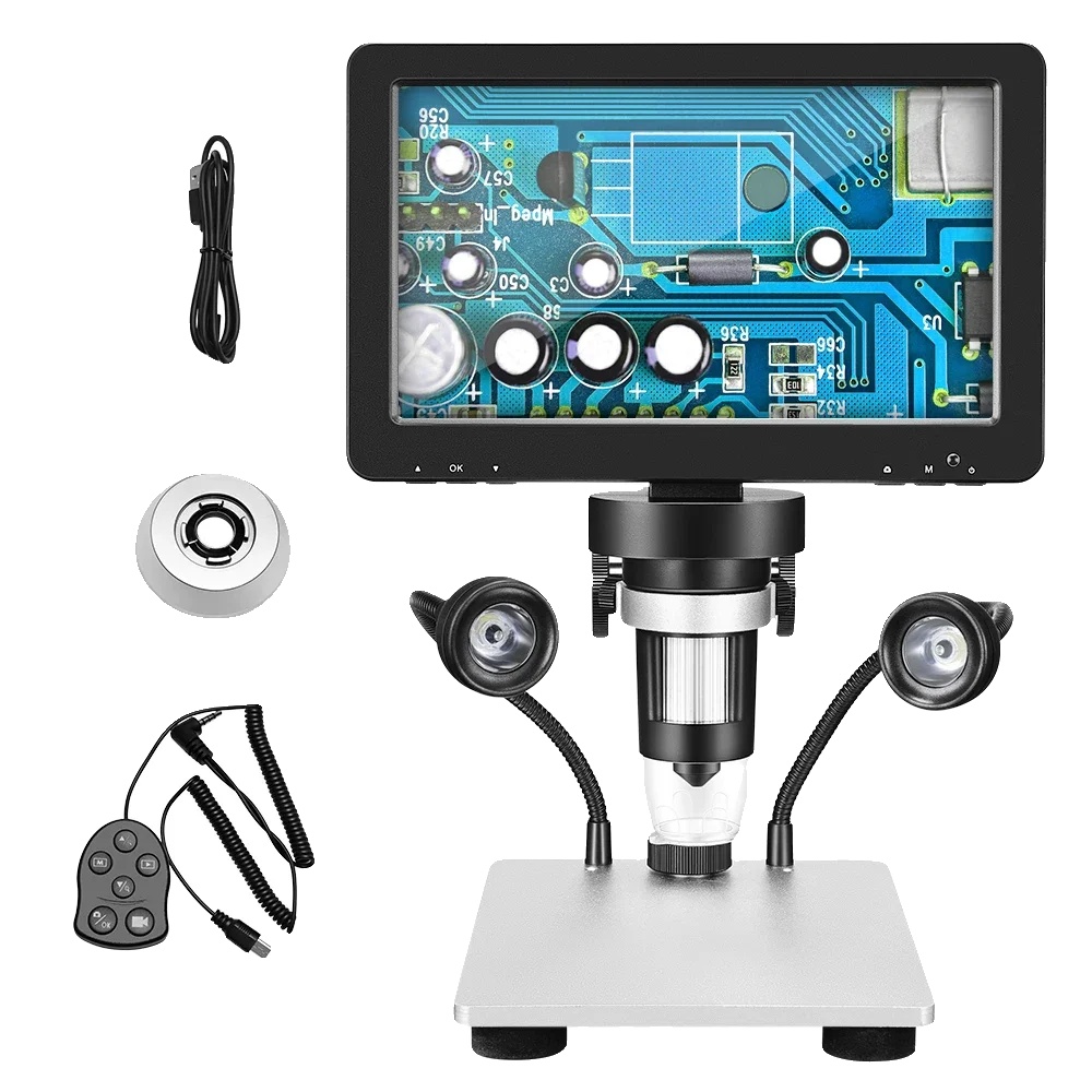 Digitalmikroskop, 7 Zoll Hd-display, 1080p Auflösung, Weiss, 1200x