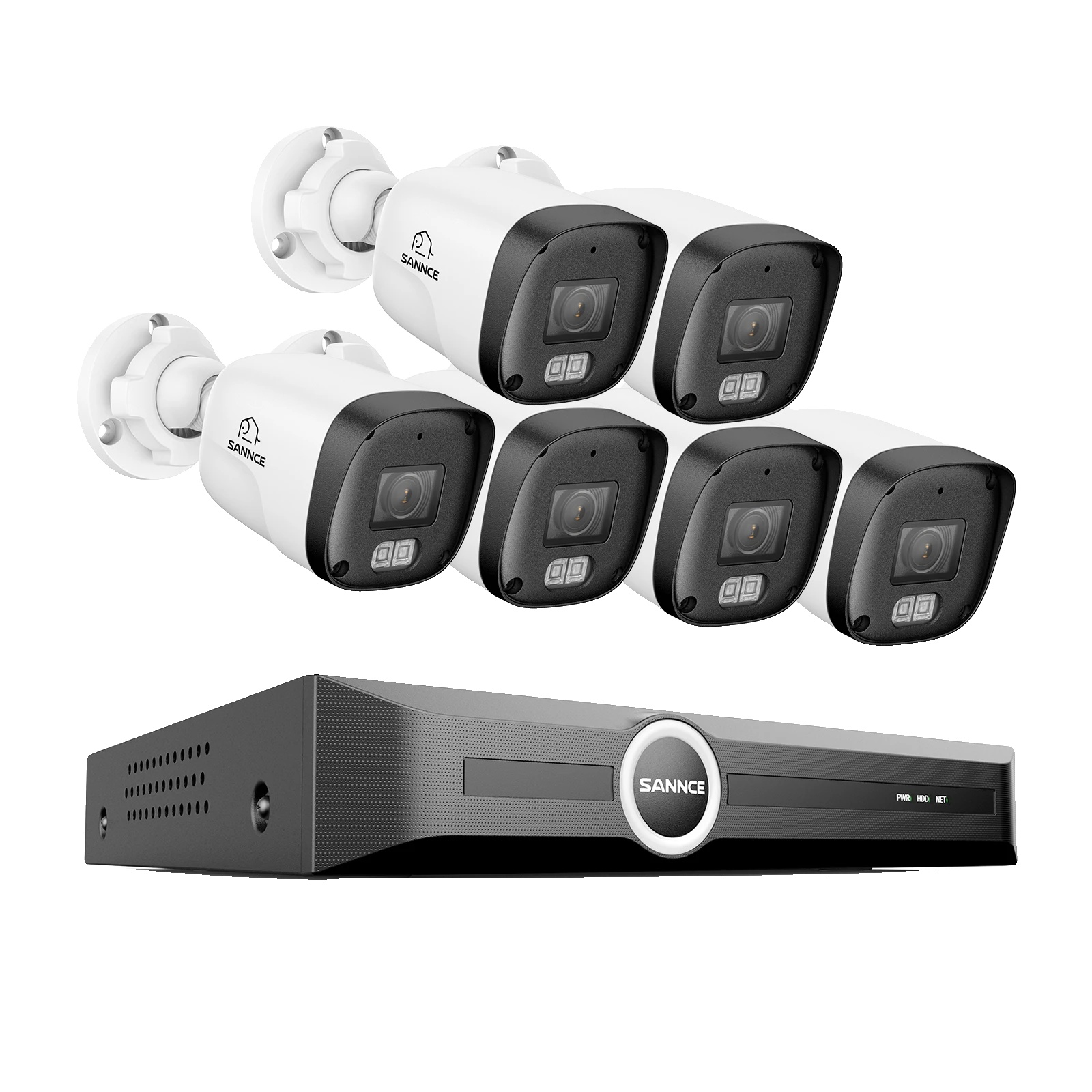 Heim-sicherheitskamera-system, 3 Mp Auflösung, Nachtsichtfähigkeit, 8ch Nvr 6 Stück Kamera-a, 1t-a