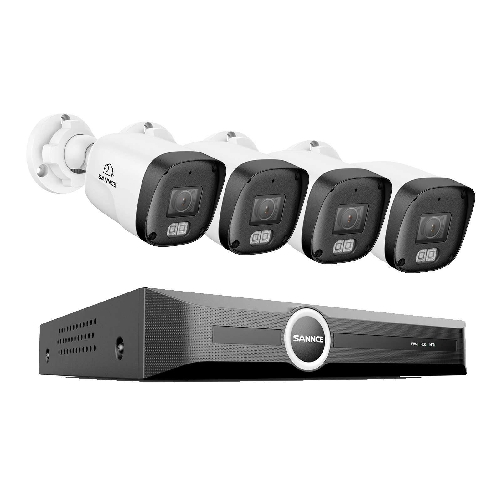 Heim-sicherheitskamera-system, 3 Mp Auflösung, Nachtsichtfähigkeit, 8ch Nvr 4 Stück Kamera, 1t-b