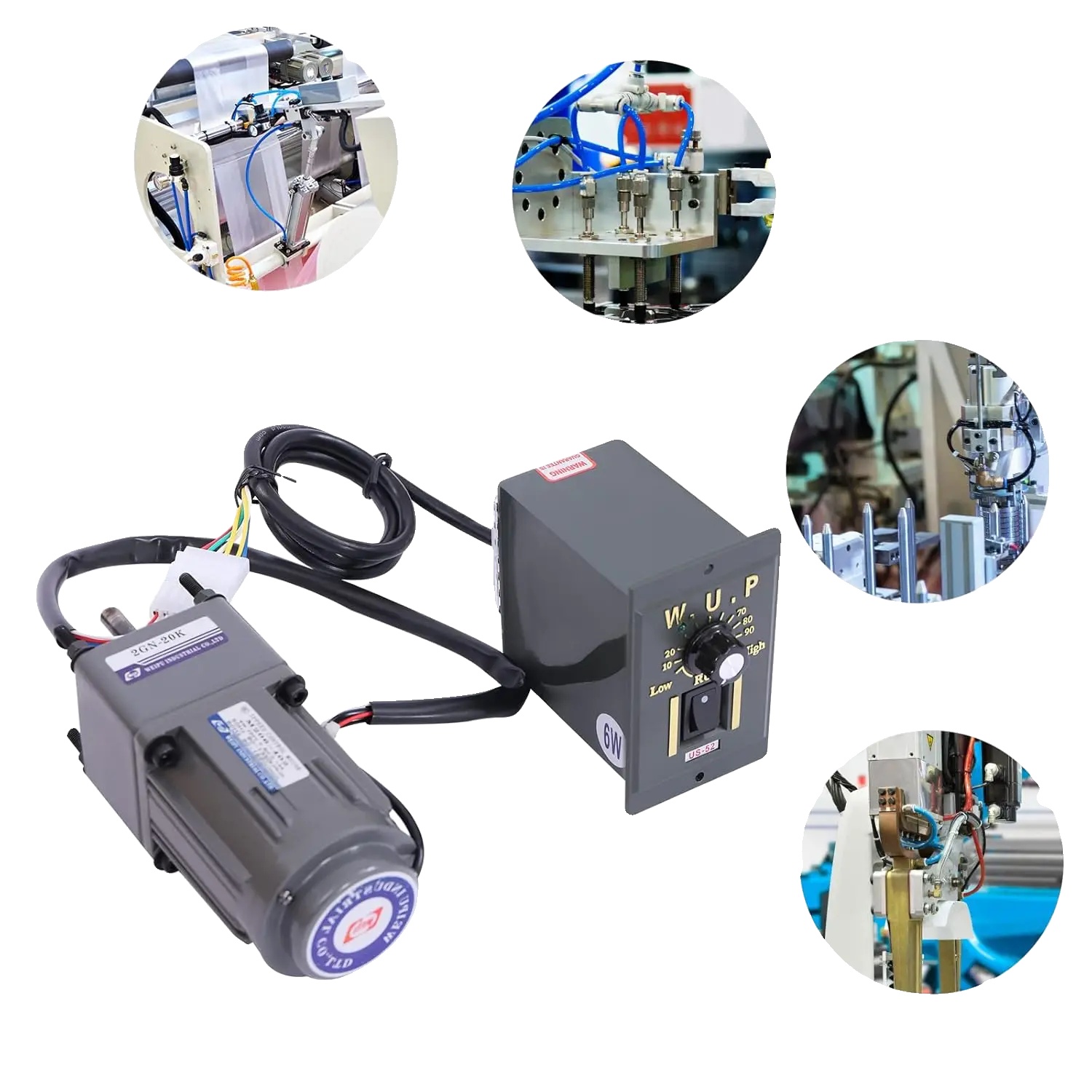 Getriebemotor, 220v, 6w Leistung, 0-1400 U/min Geschwindigkeit, 20k Übersetzungsverhältnis, Gehäuse Aus Aluminiumlegierung