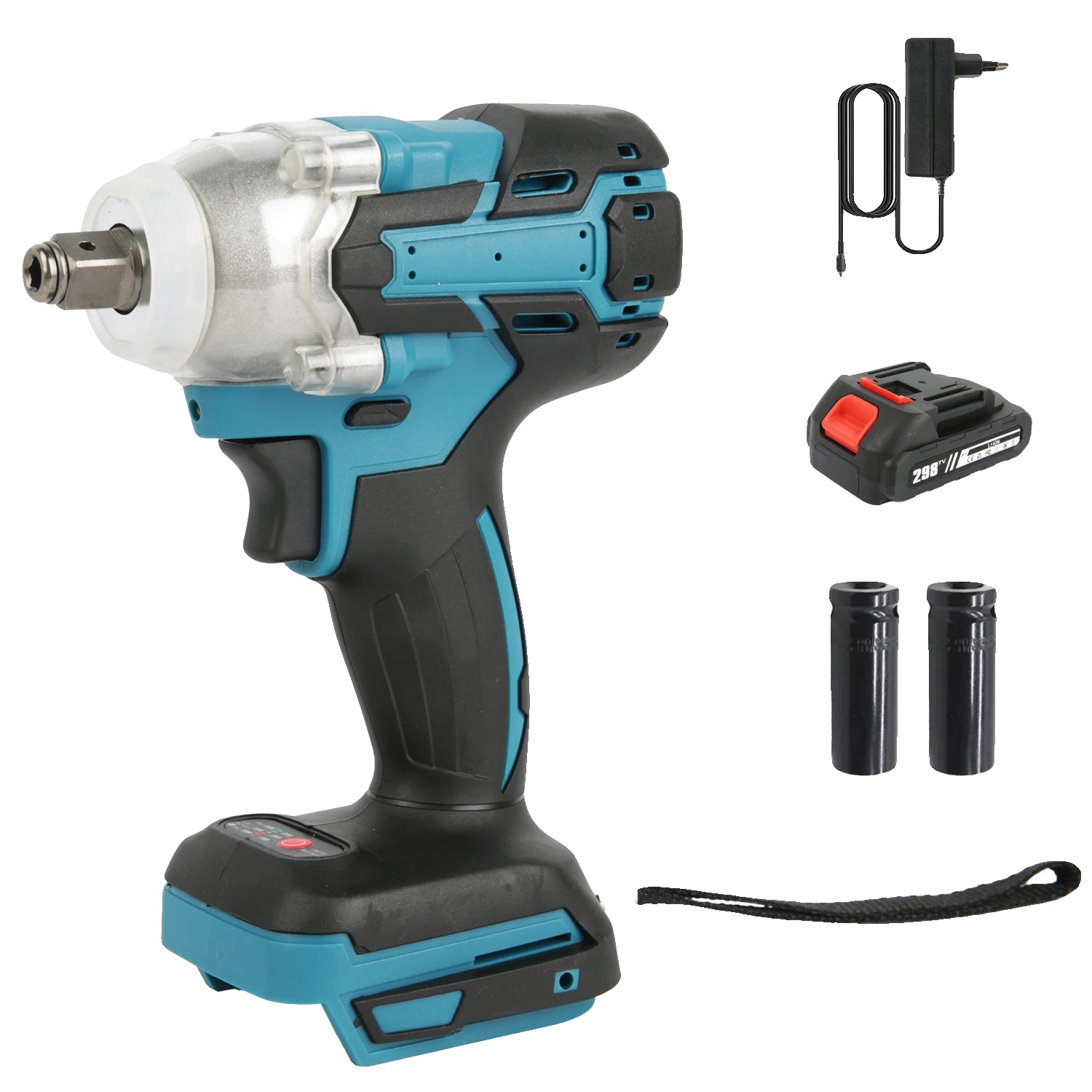 Schlagschrauber, 520 N·m Drehmoment, Bürstenloser Motor, Set B, Eu