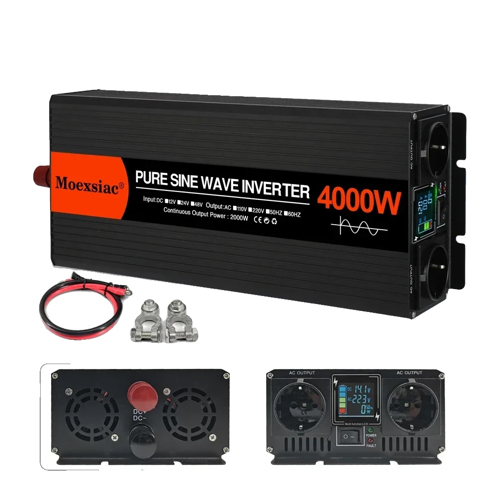 Reiner Sinuswechselrichter, Duale Europäische Vorschriften, Hohe Effizienz, 4000w(bewertet 2000w), 24v(220v 50hz)-a