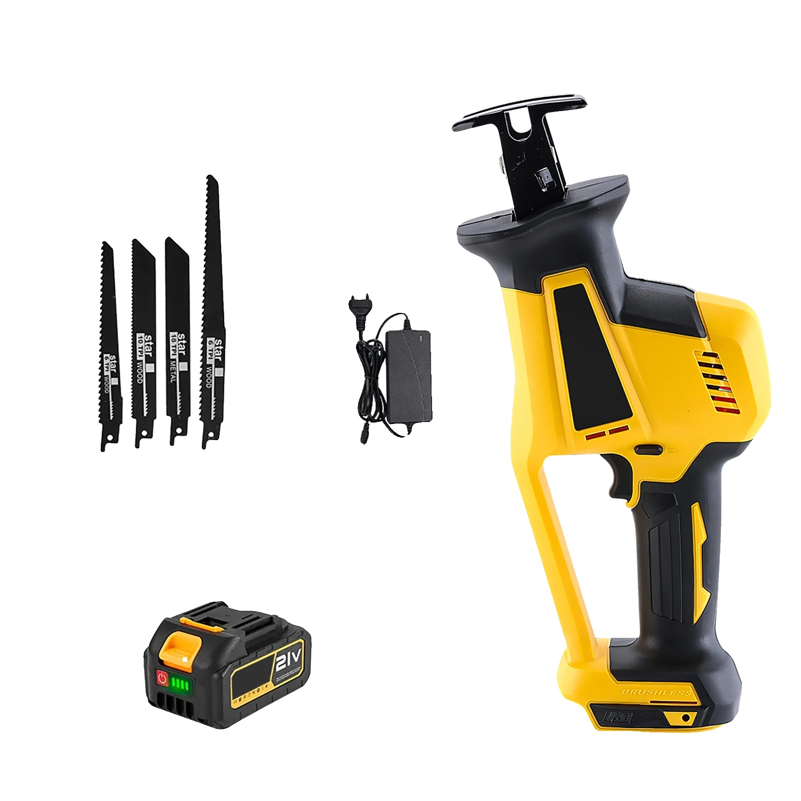 Pendelsäge, 3600w Bürstenloser Motor, Vielseitige Schneidfähigkeit, 1 Batterie