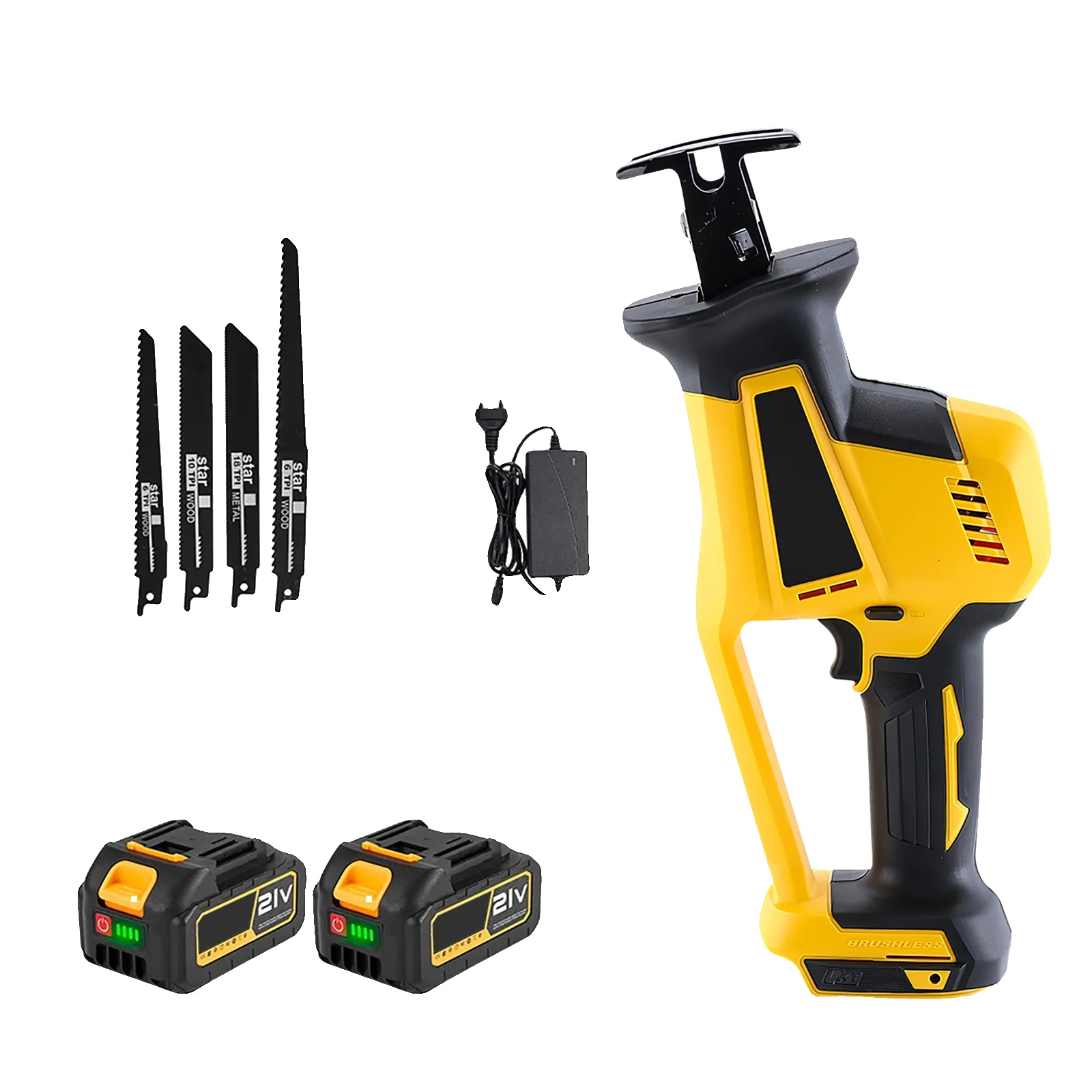 Pendelsäge, 3600w Bürstenloser Motor, Vielseitige Schneidfähigkeit, 2 Batterien