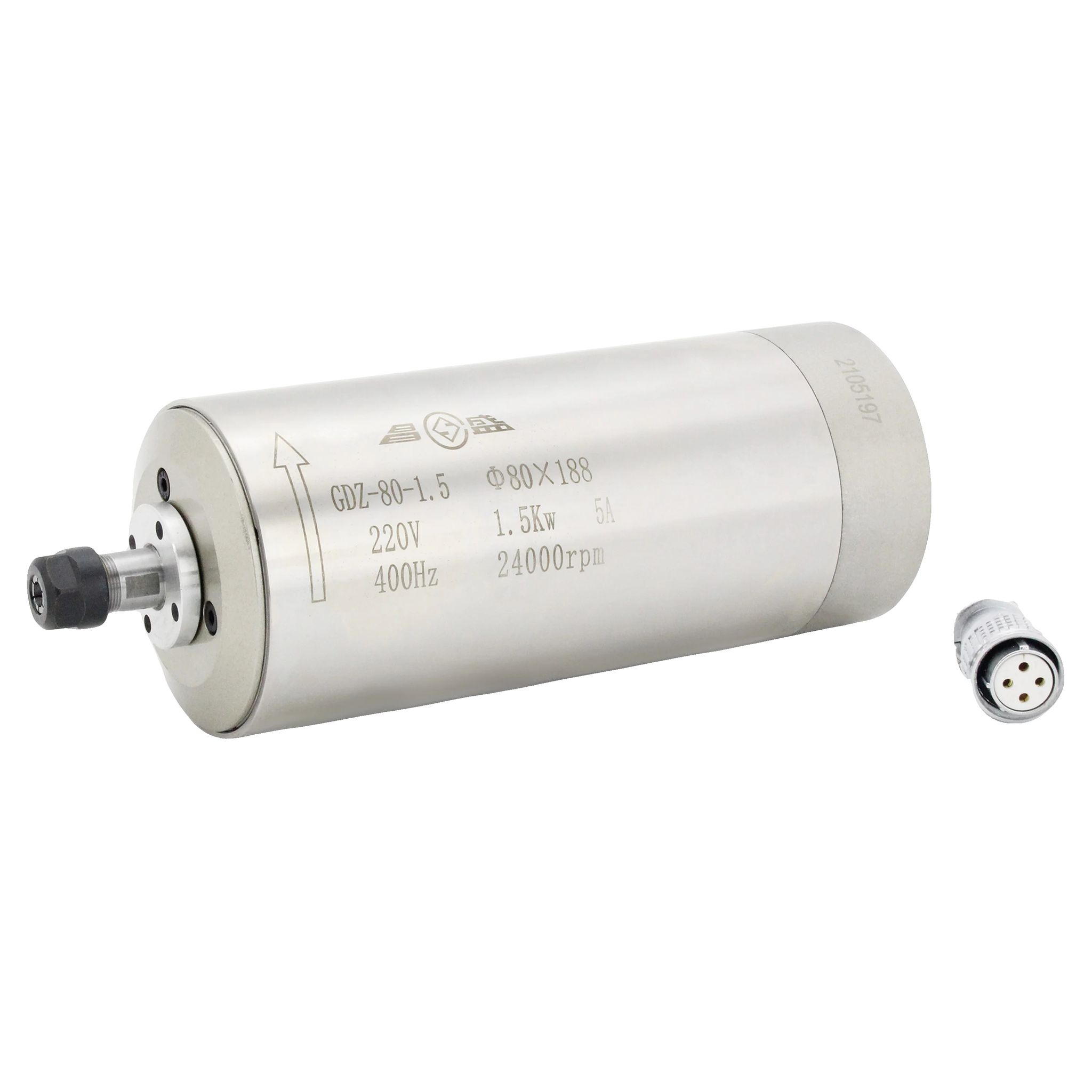 Wassergekühlter Spindelmotor, 1,5 Kw, 220 Vac, 10-24000 U/min, Genauigkeit 0,01 Mm, Er11 Kompatibilität