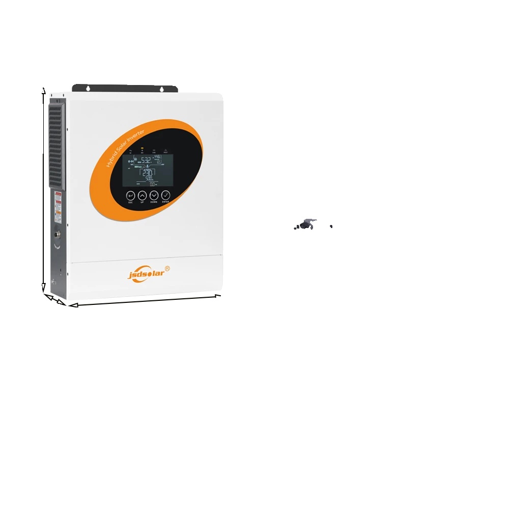 Hybrid-solarwechselrichter, Reine Sinuswelle, Duale Ac-ausgabe, 6.5kw 48v Wifi, 220-240v, 48v