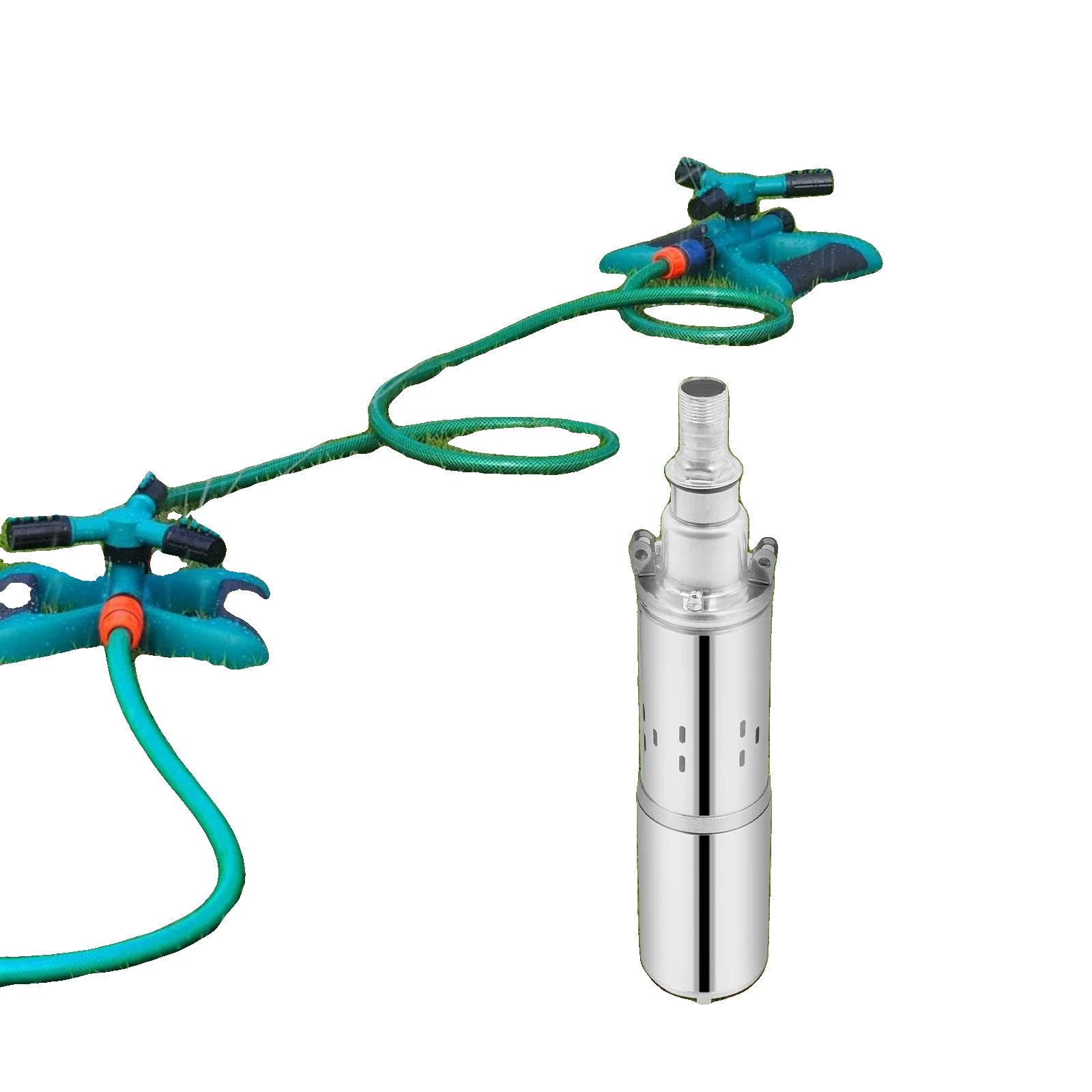 Tauchbrunnenpumpe, 396 Gph Förderrate, 98 Ft Förderhöhe, 220v, Eu