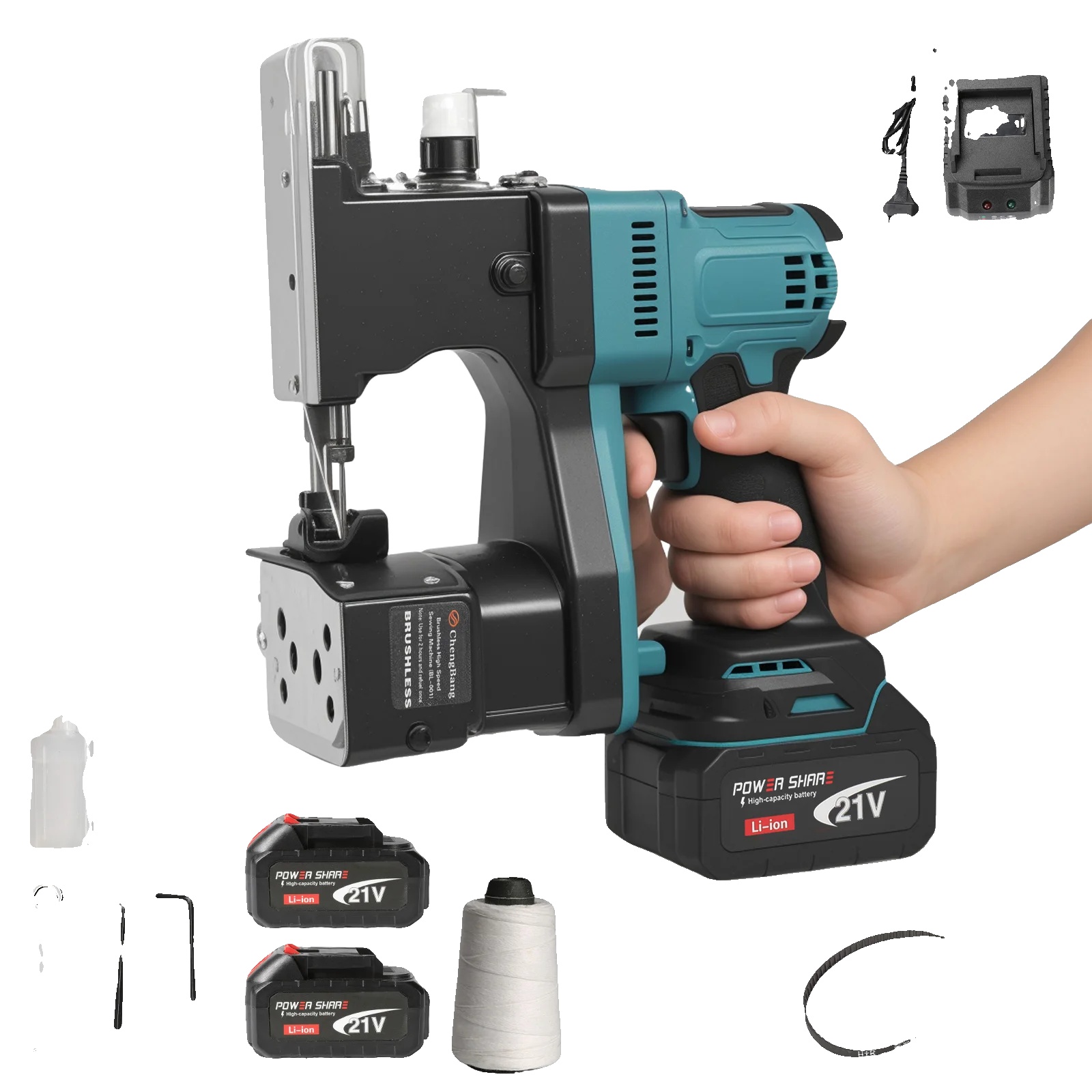 Taschen-nähmaschine, 12000 U/min Geschwindigkeit, Automatische Manuelle Schnittführung, Mit 2 Batterien