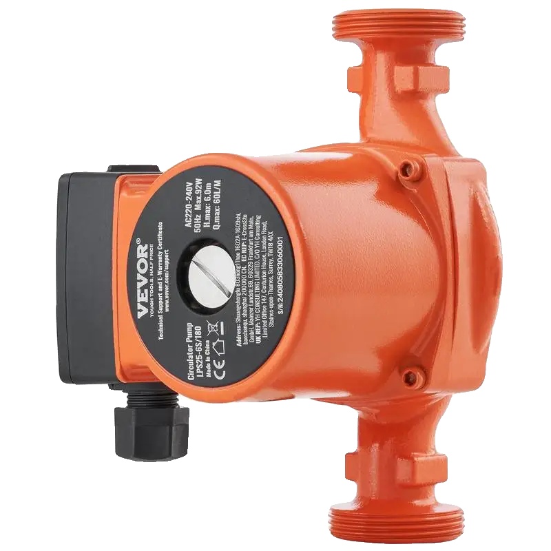 Wärmepumpe, Maximale Durchflussrate 60 L/min, Leiser Betrieb, Rot