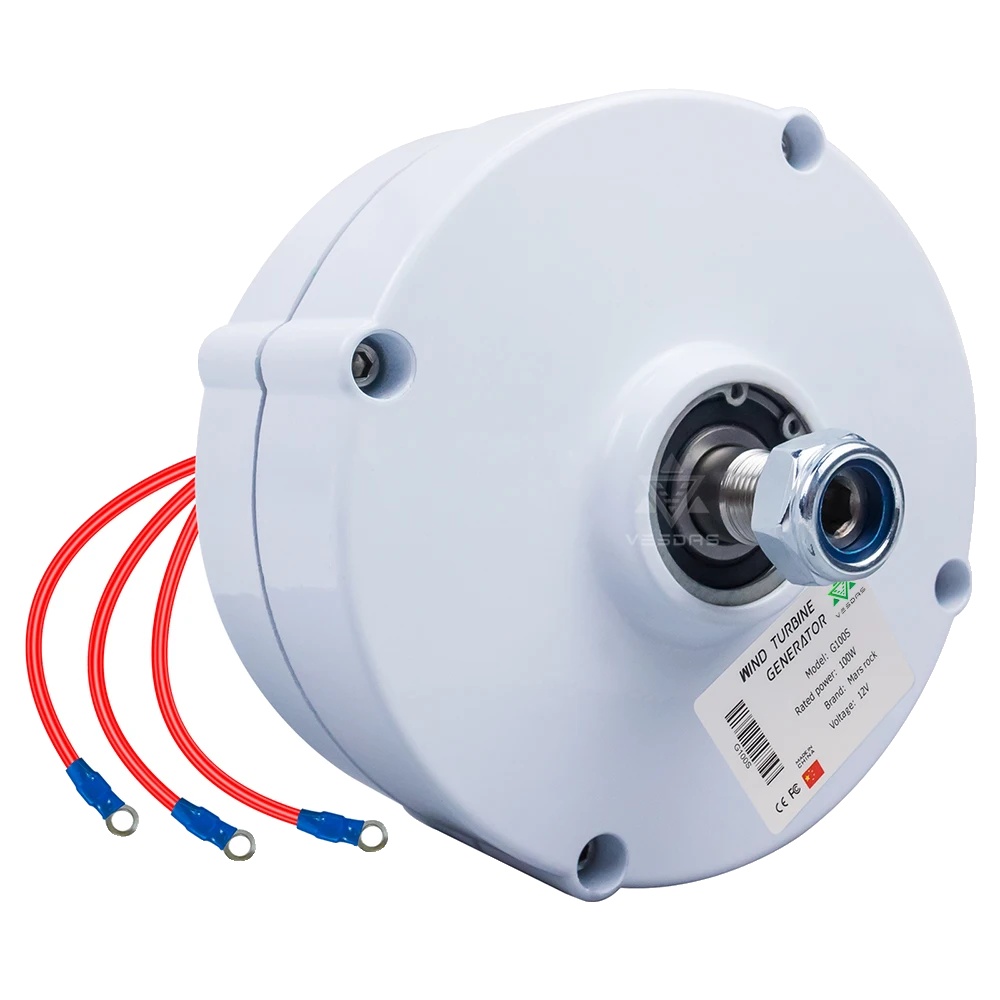 Windgenerator, Getriebeloser Betrieb, Hohe Effizienz, Einzelner Welle, 100 W, 12v