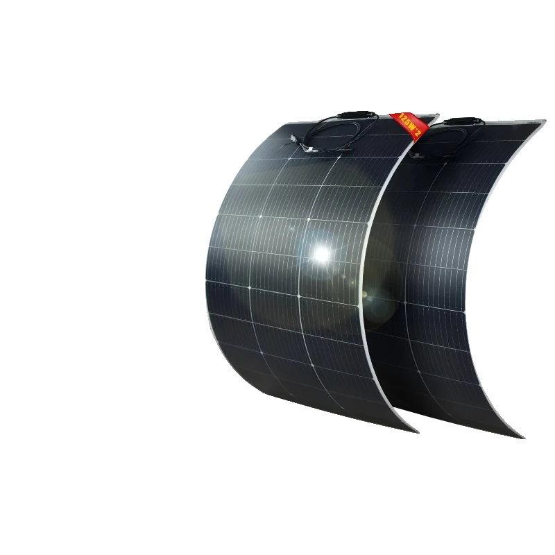 Solarpanel, Flexibles Design, Hohe Effizienz, 2stk 125w Panel