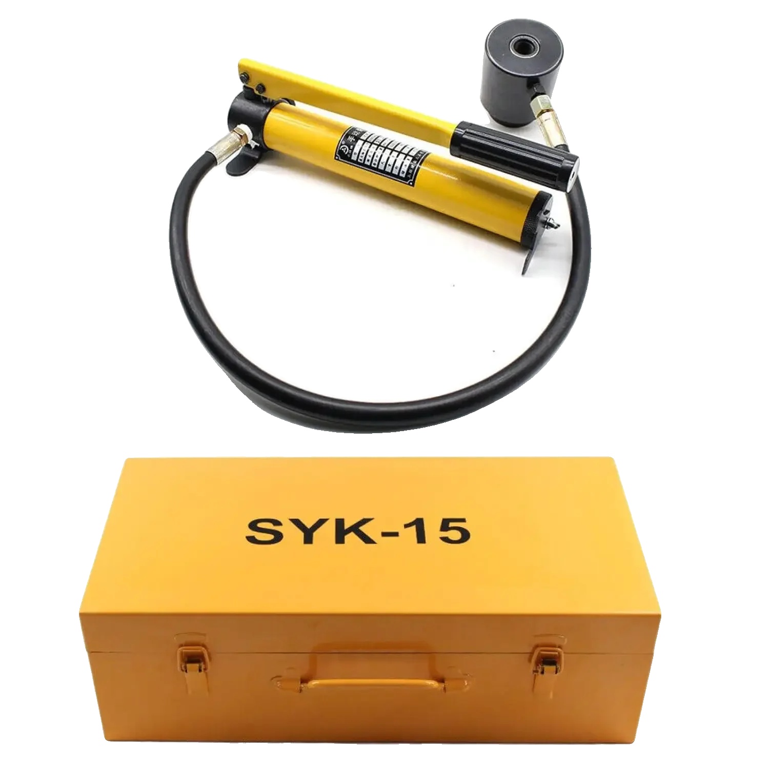 Hydraulisches Stanzwerkzeug, 15 Tonnen Kapazität, 10 Stempel Enthalten, Gelb