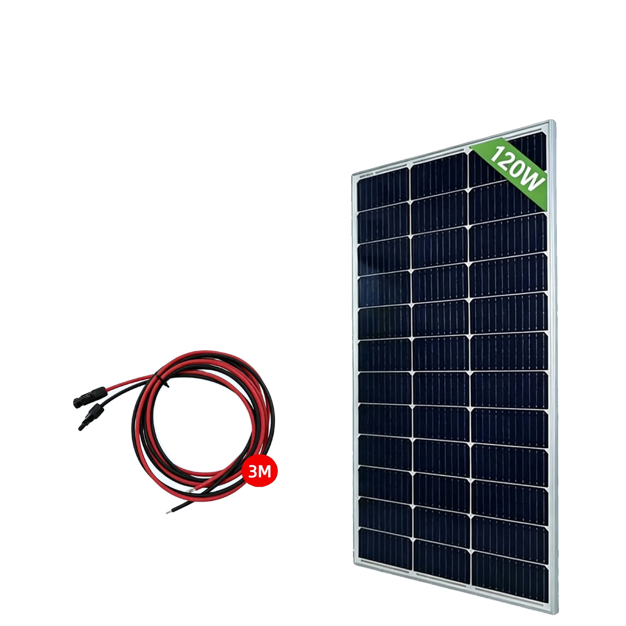 Solarpanel, Hohe Effizienz, Langlebige Konstruktion, 120w Mit 3m Kabel