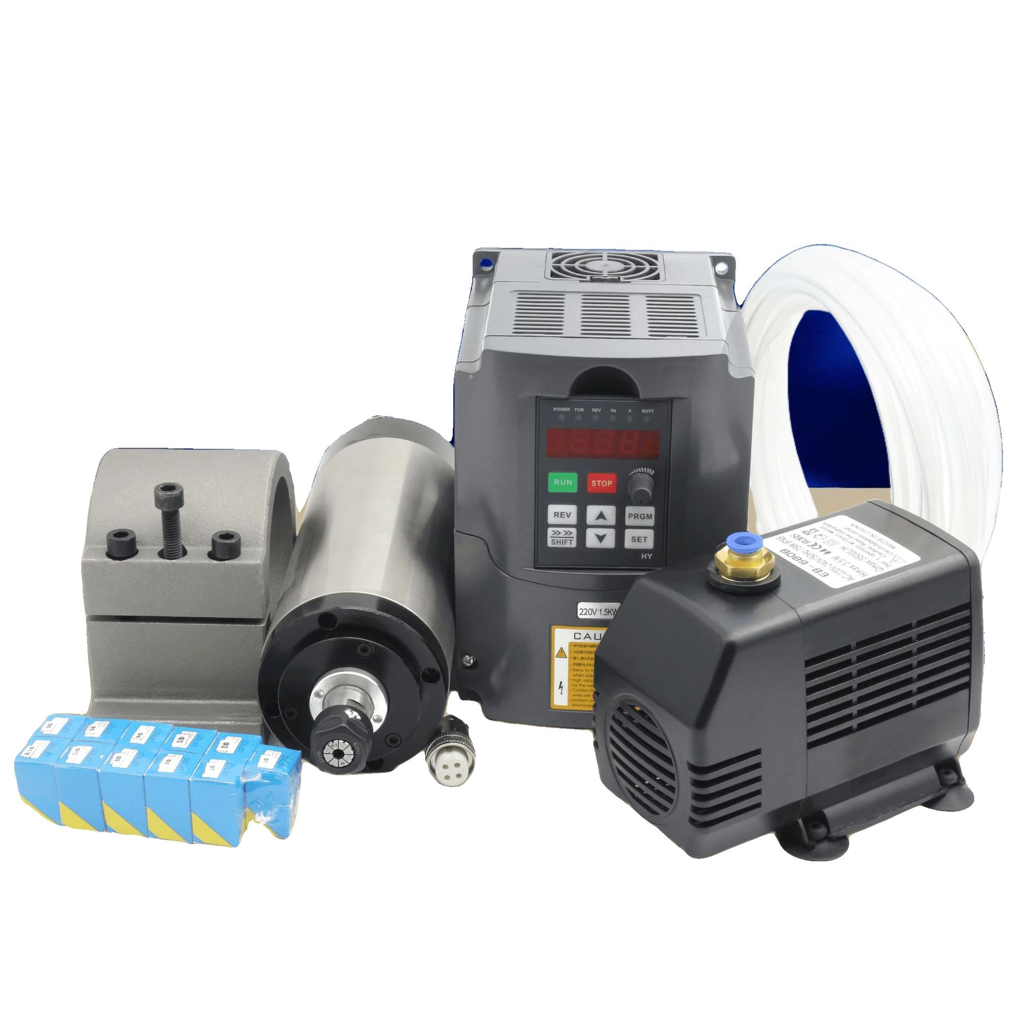 Spindelmotor, 1,5 Kw, 220 Vac, 10-24000 U/min, Wasserkühlung, Edelstahl