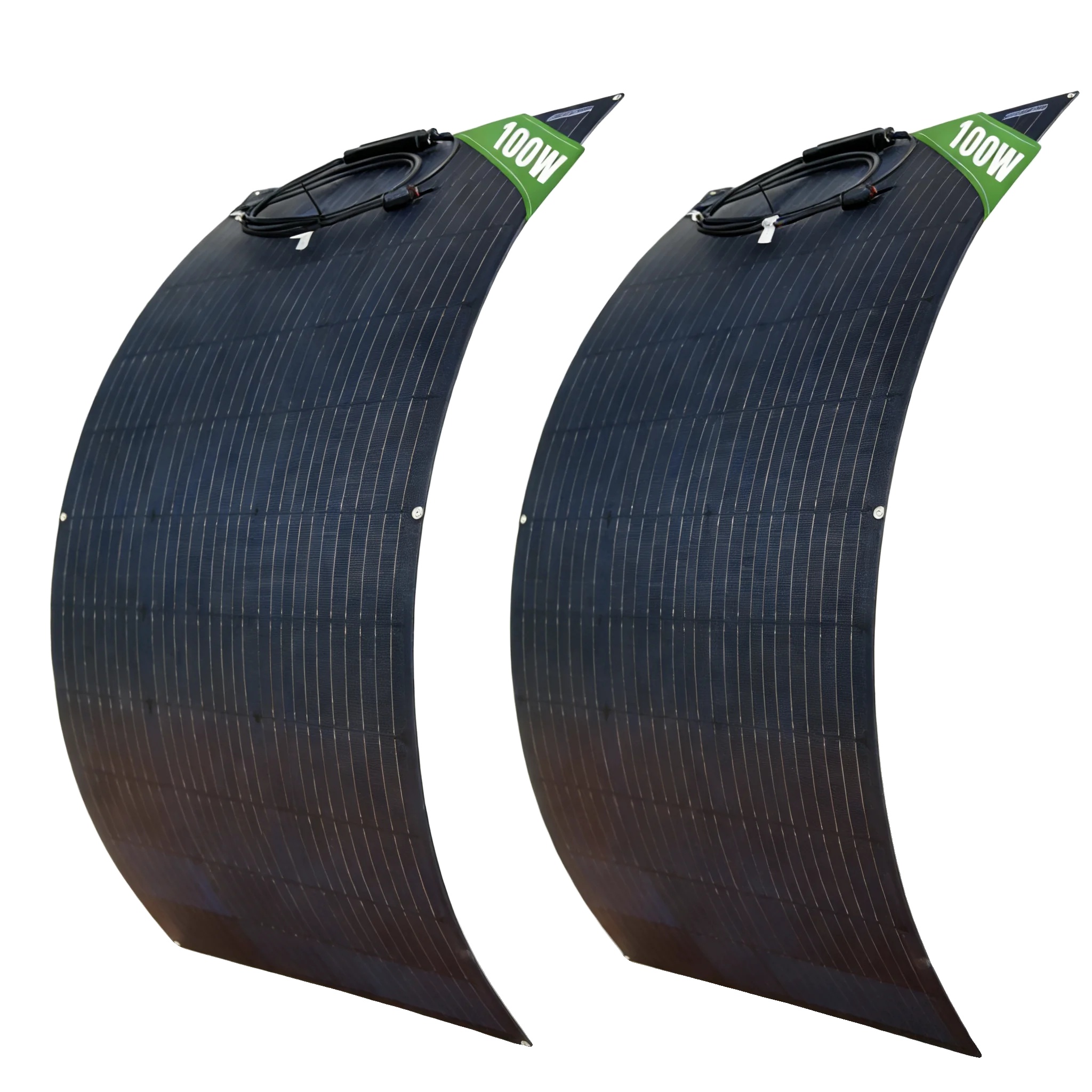 Solarpanel, Flexibles Design, Hohe Effizienz, 2 Stück 100w Panel