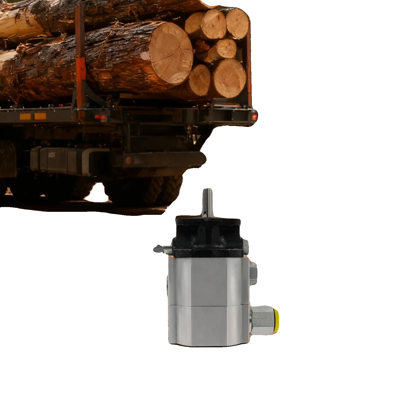 Hydraulische Holzspalterpumpe, Hohe Effizienz, Kompaktes Design, Schwarz