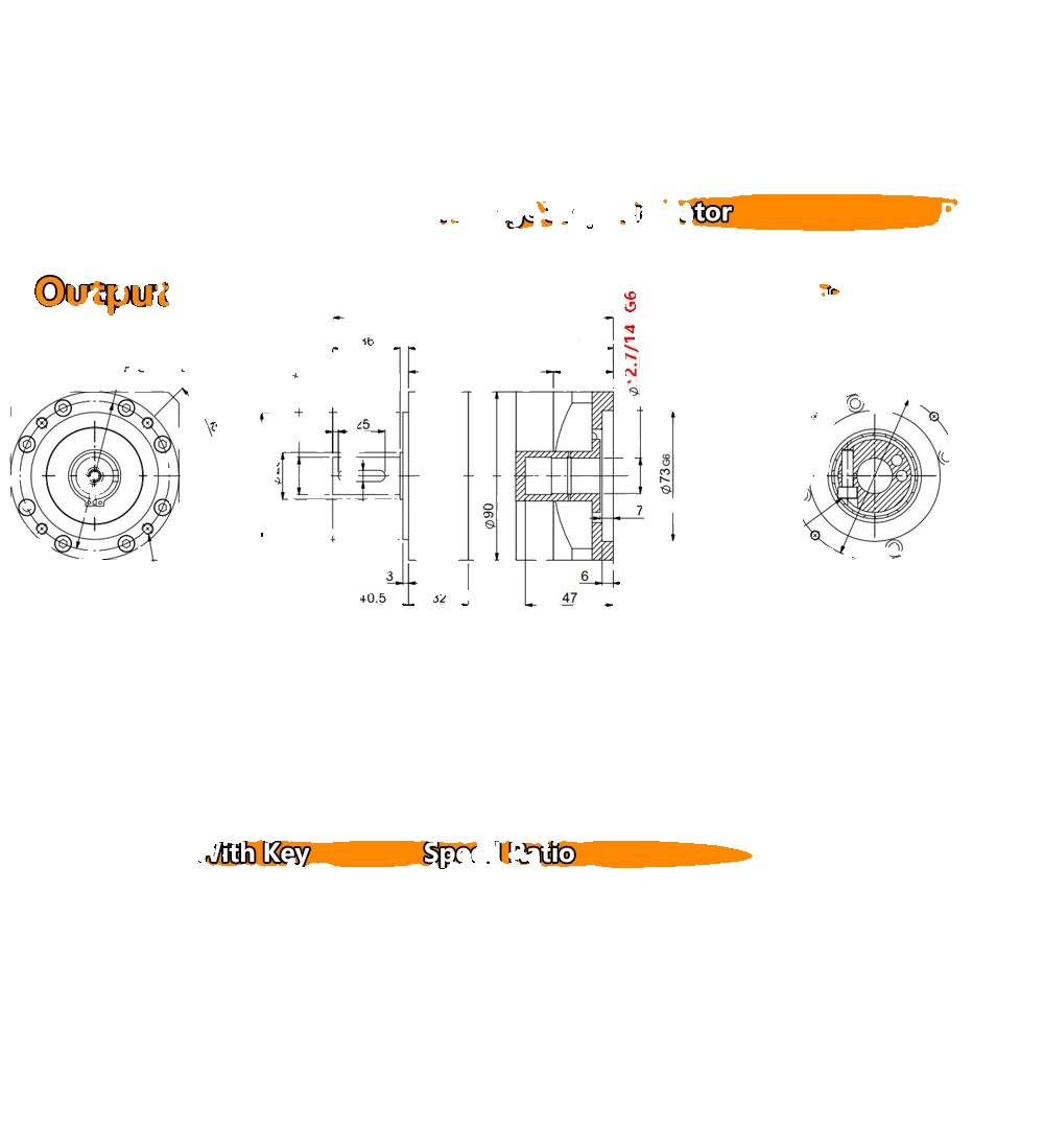 Planetengetriebe, Hohe Effizienz, Vielseitige Kompatibilität, 12.7mm--86 Schrittmotor-a, Geschwindigkeitsverhältnis 5 Zu 1