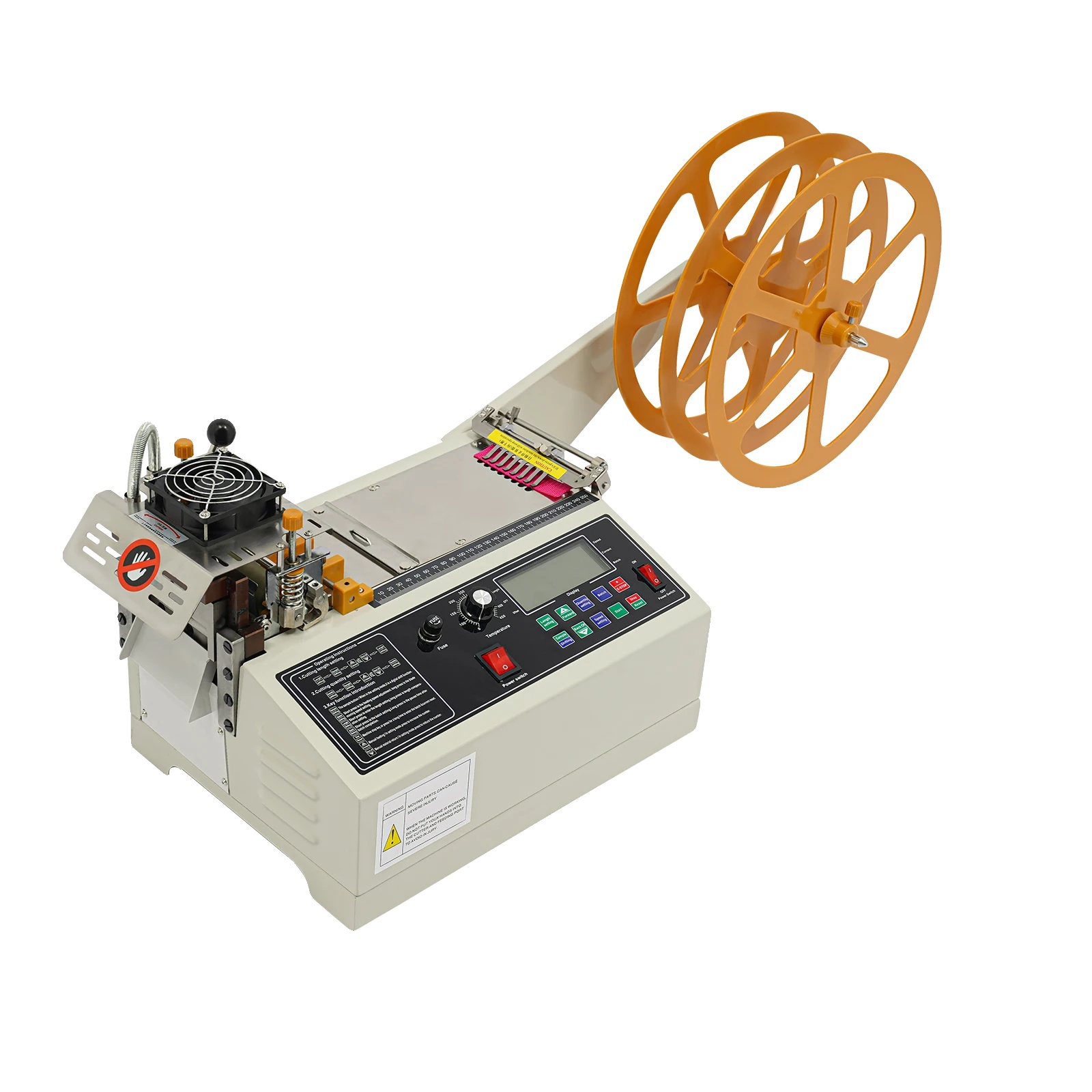 Gurtband-schneidemaschine, Hohe Präzision, Langlebiges Design, Weiss