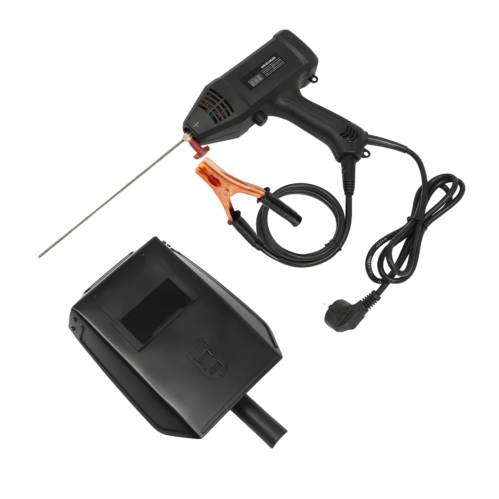 Tragbare Schweißmaschine, 3000w Ausgangsleistung, 220v Spannung, Schweißstabdurchmesser 1,6-3,2mm, Produktgröße 25,424cm, Bruttogewicht 2,58kg