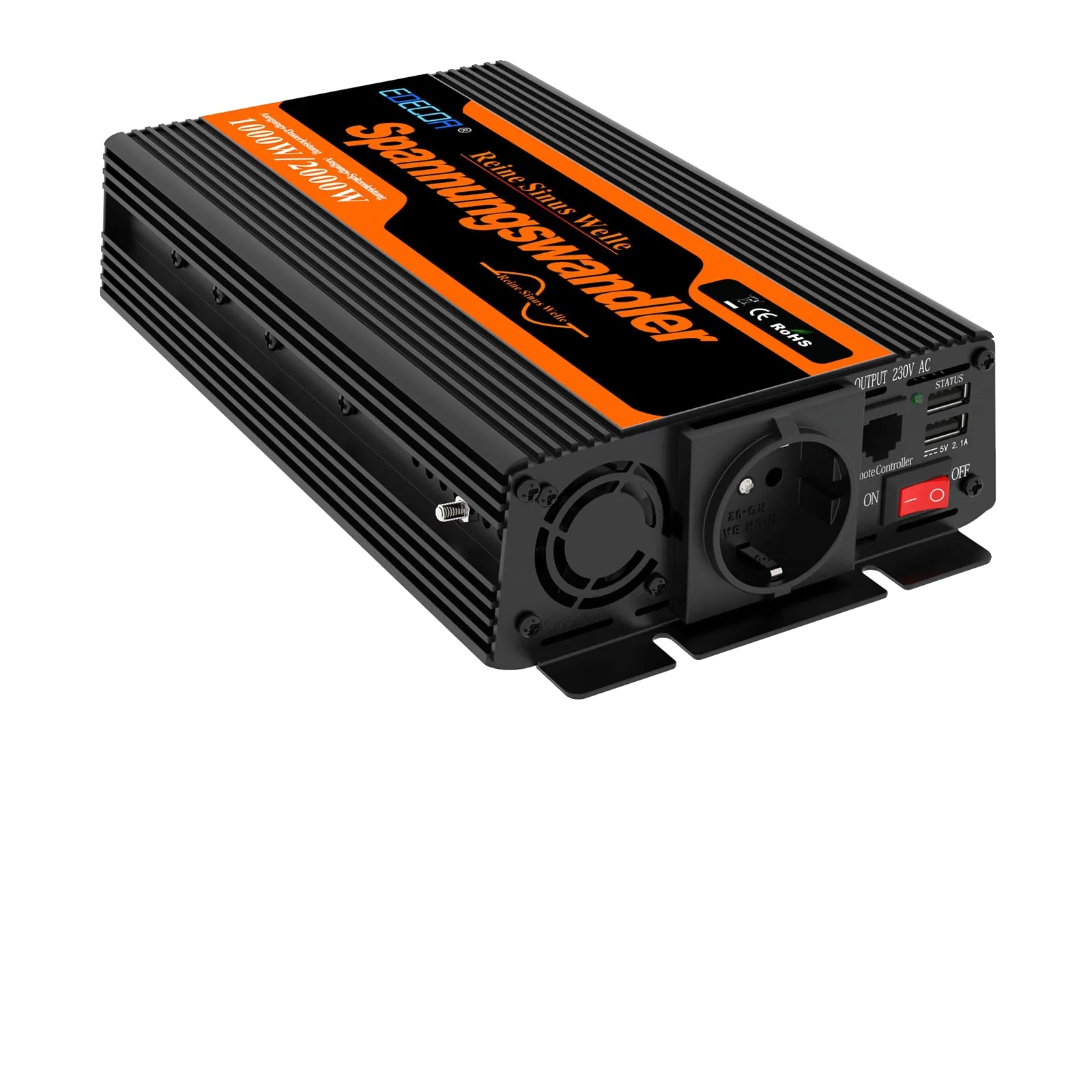 Wechselrichter, Reine Sinuswelle, 1000w Dauerleistung, Eu-steckdosenwechselrichter, 12v, 220-240v