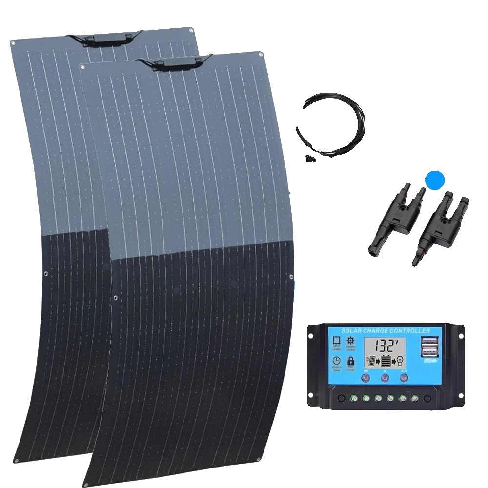 Solarpanel, Hoch Effizientes Monokristallines, Leichtes Und Flexibles Design, 240w 2stück 120w Kit
