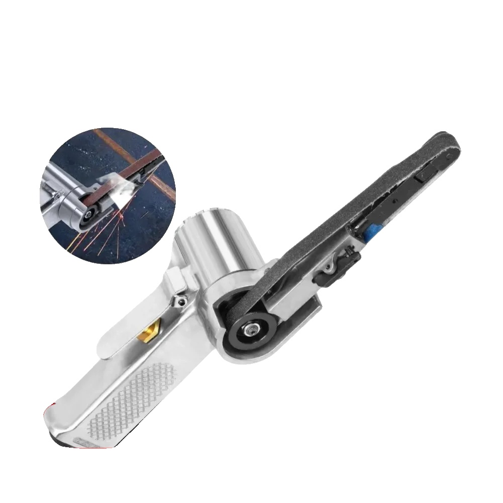 Pneumatischer Bandschleifer, Stahlmaterial, Länge 280mm, Bandgröße 10 330mm, Leerlaufdrehzahl 16000 U/min, Arbeitsdruck 90psi