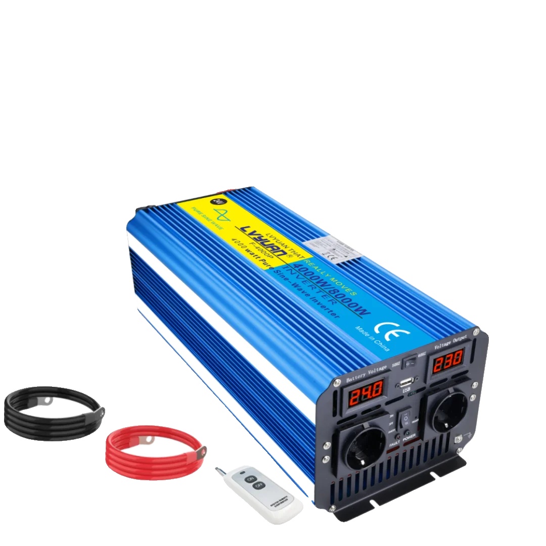 Wechselrichter, Reine Sinuswelle, 4000w Dauerleistung, Blau Led, Europa, Dc12v, Ac220v-240v