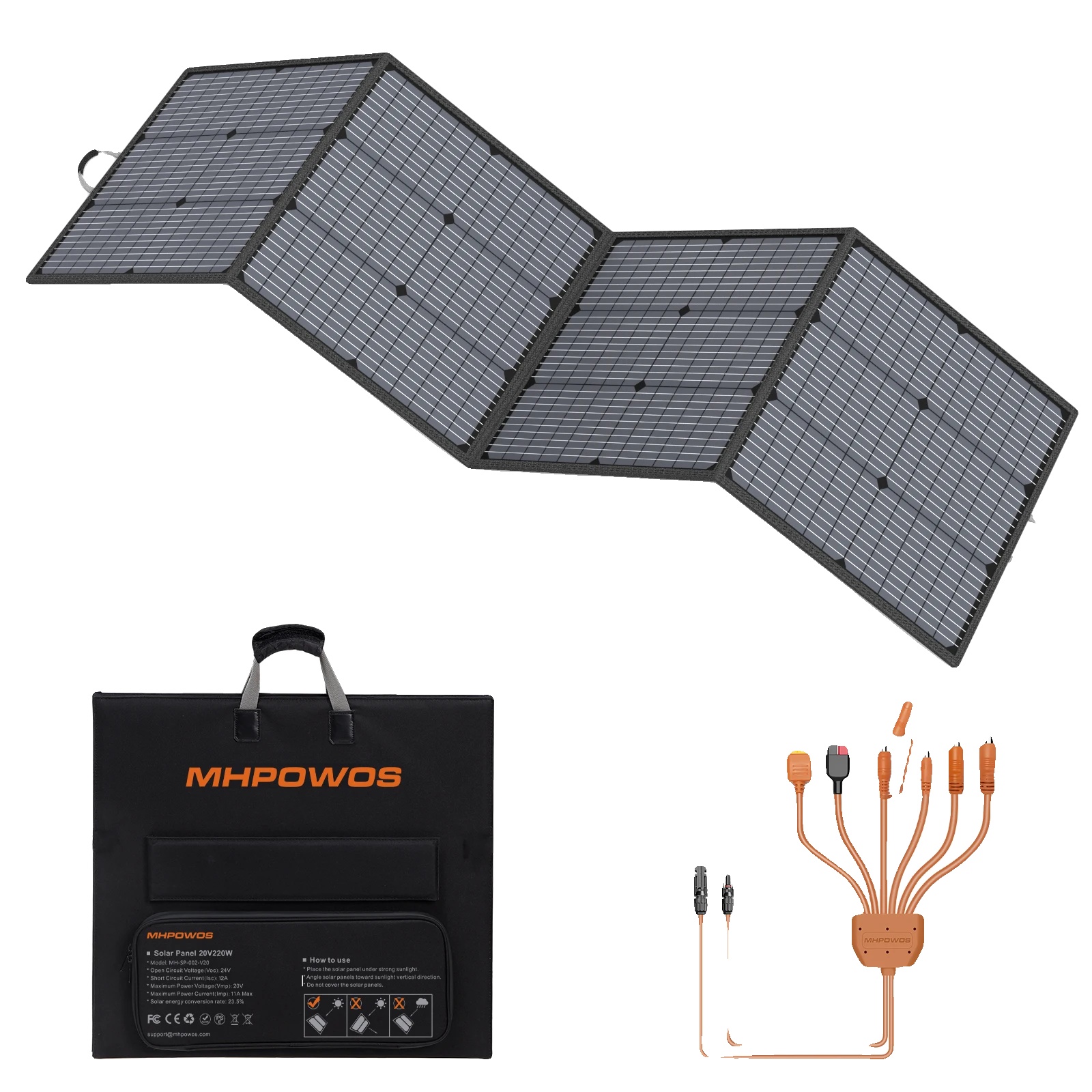 Solarpanel, Tragbar, Hohe Effizienz, 220w 20v Solarpanel