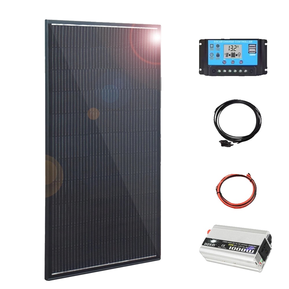 Solarpanel, Monokristallin, Leichtes Design, 200w 12v 220v Kit