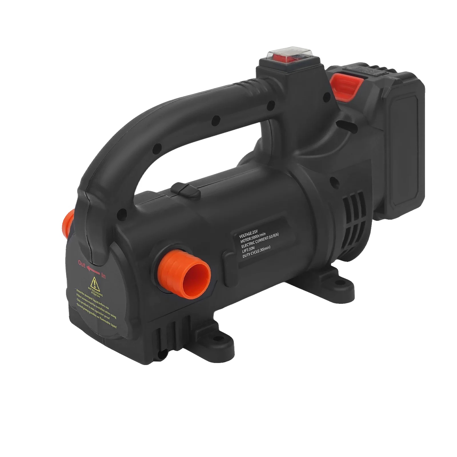 Elektrische Ölpumpenübertragung, 40l/min Durchflussrate, Ergonomisches Design, Schwarz