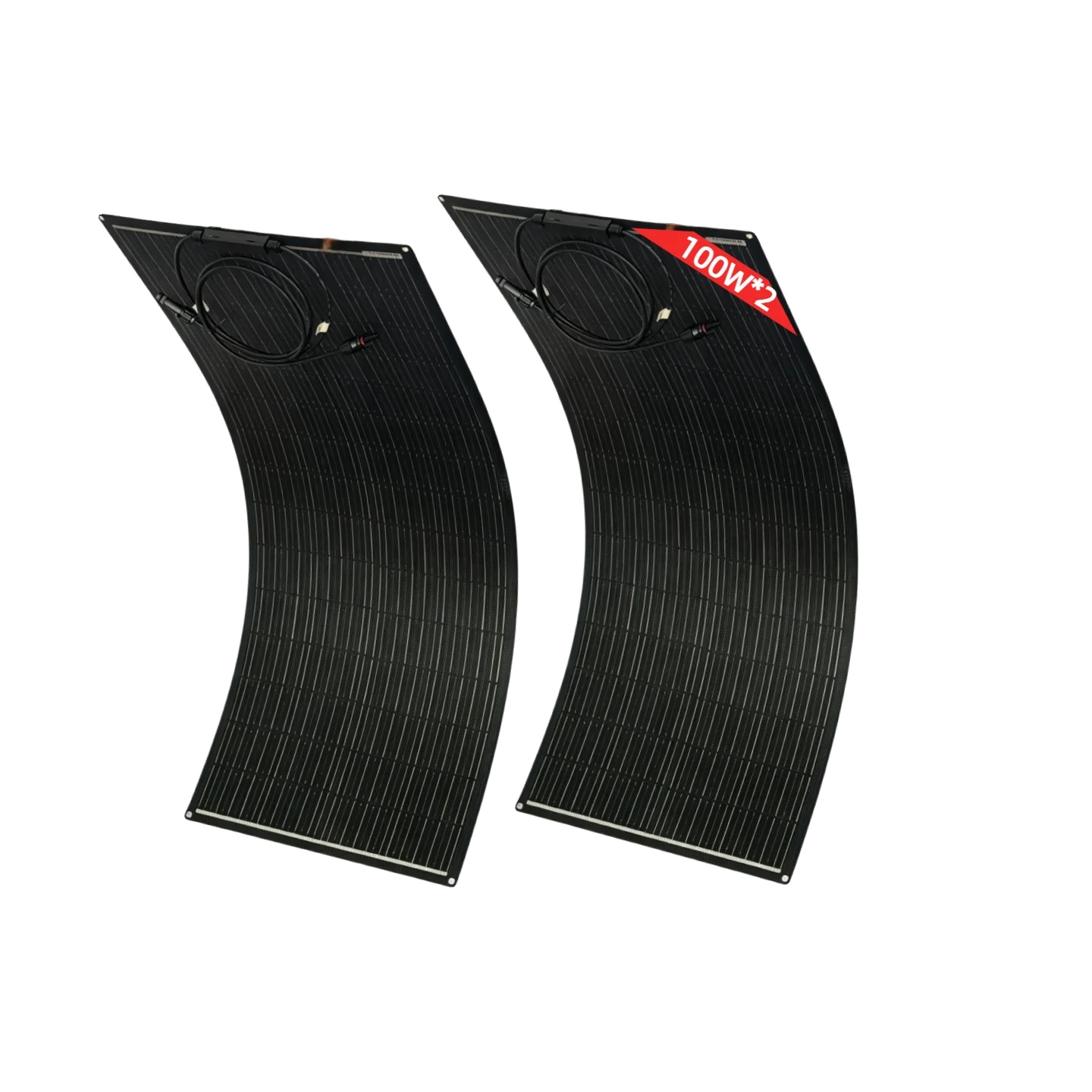 Flexibles Solarpanel, 200w Leistung, Wasserdichtes Design, Etfe100w 2pcs