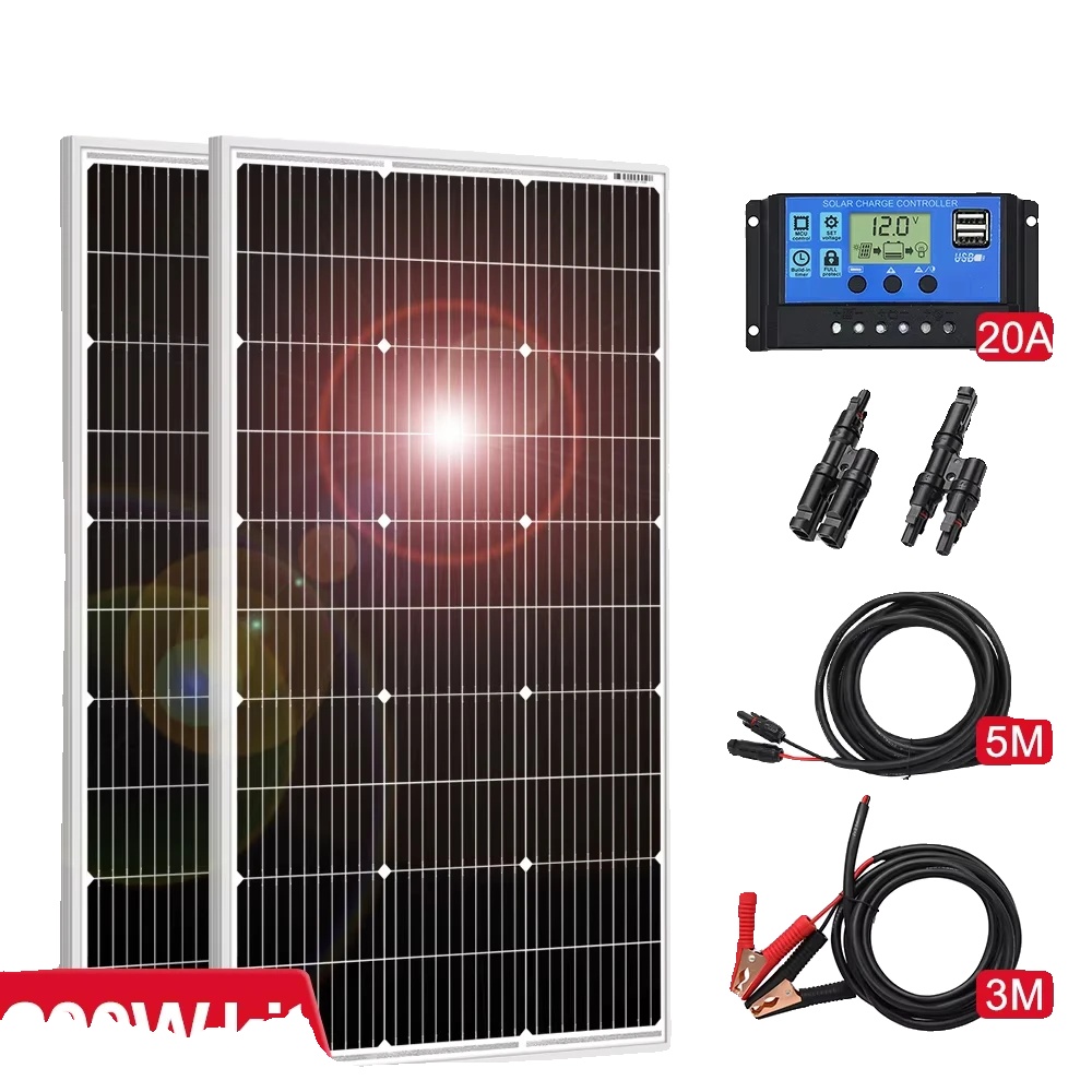 Solarpanel, Starres Design, Hohe Effizienz, 200w Kit