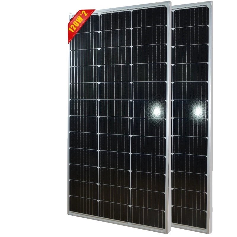 Solarpanel, Monokristallin, Hohe Effizienz, 2pcs 120w