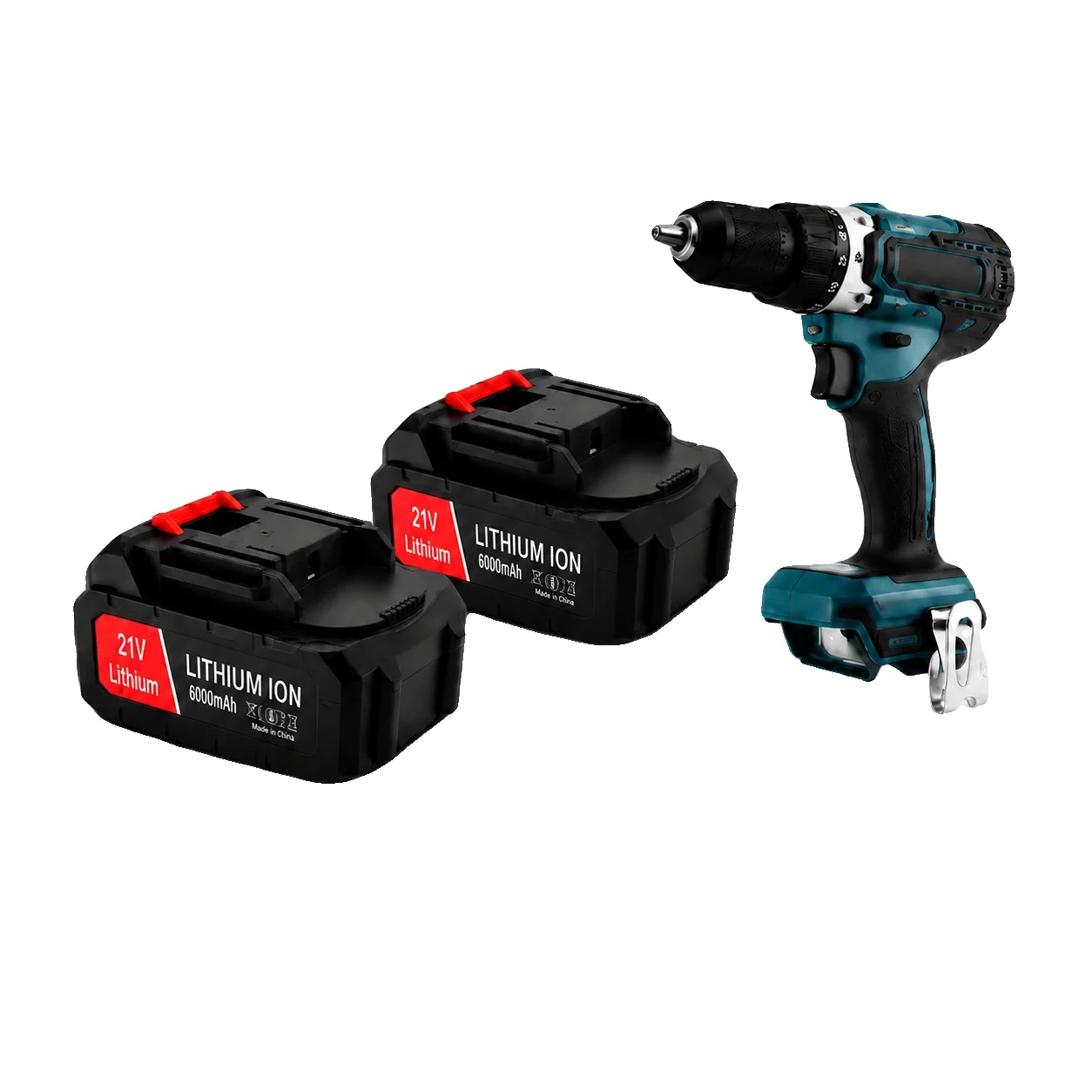 Ersatzbatterie, 6000mah Kapazität, Kompatibel Mit Verschiedenen Elektrowerkzeugen, 2pcs 6.0ah-ddf487 X1