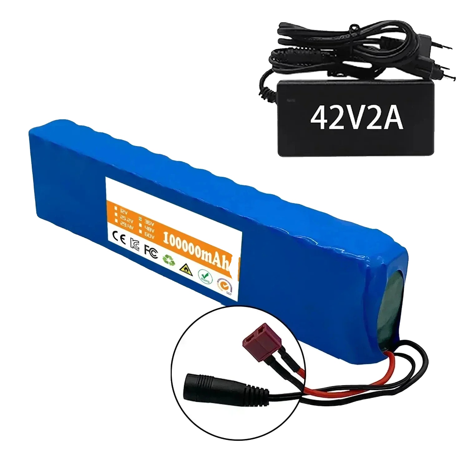 Lithium-ionen-batteriepack, 100000 Mah Kapazität, Smart Bms Schutz, 10s3p-t-dc