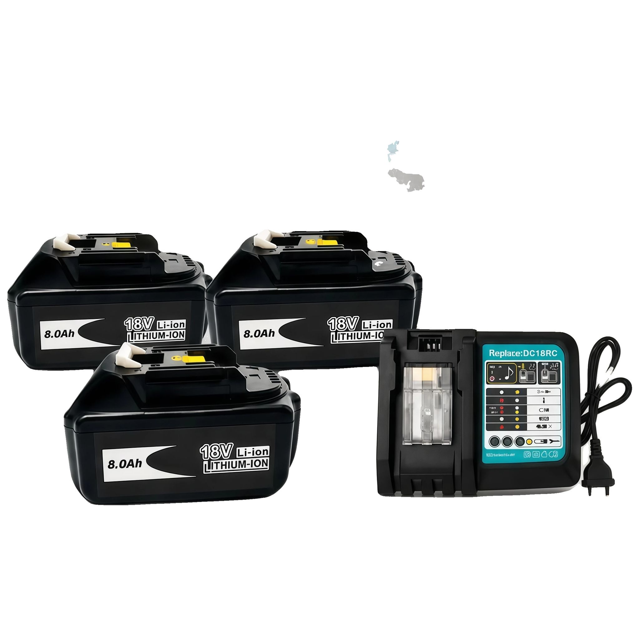 Wiederaufladbare Batterie, 8000mah Kapazität, Universalladegerät Für Elektrowerkzeuge, 3pcs-ladegerät, 18v-d