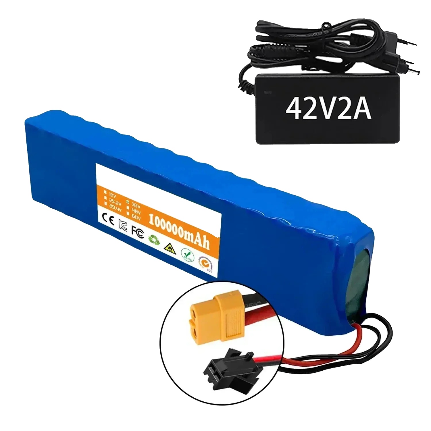 Lithium-ionen-batteriepack, 100000 Mah Kapazität, Smart Bms Schutz, 10s3p-xt60-sm