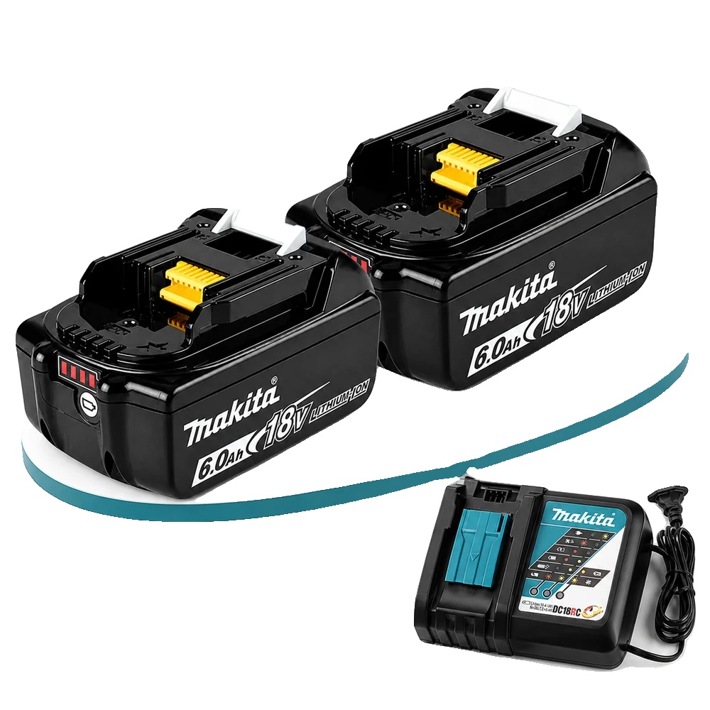 Wiederaufladbare Elektrowerkzeugbatterie, 18v, 6,0ah Kapazität, 2pc 6ah Dc18rc Schnell